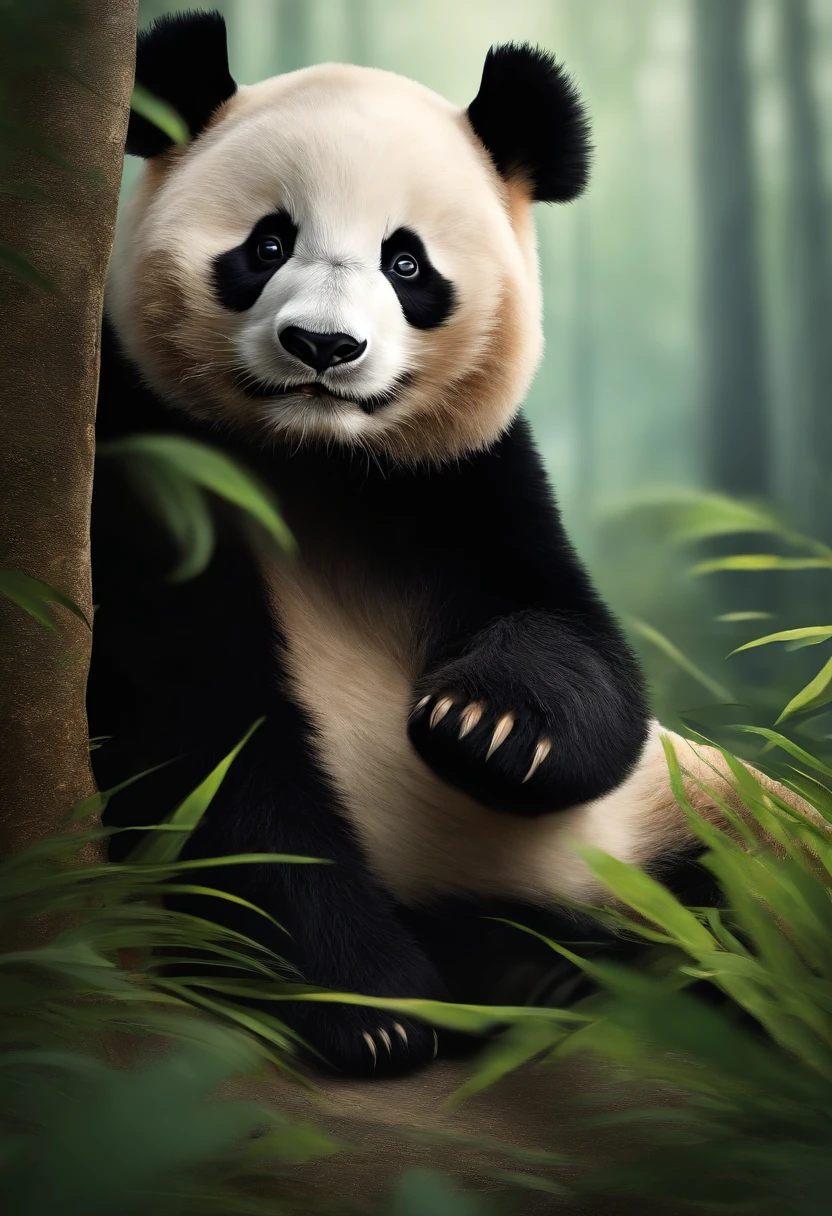 Please help me draw a panda