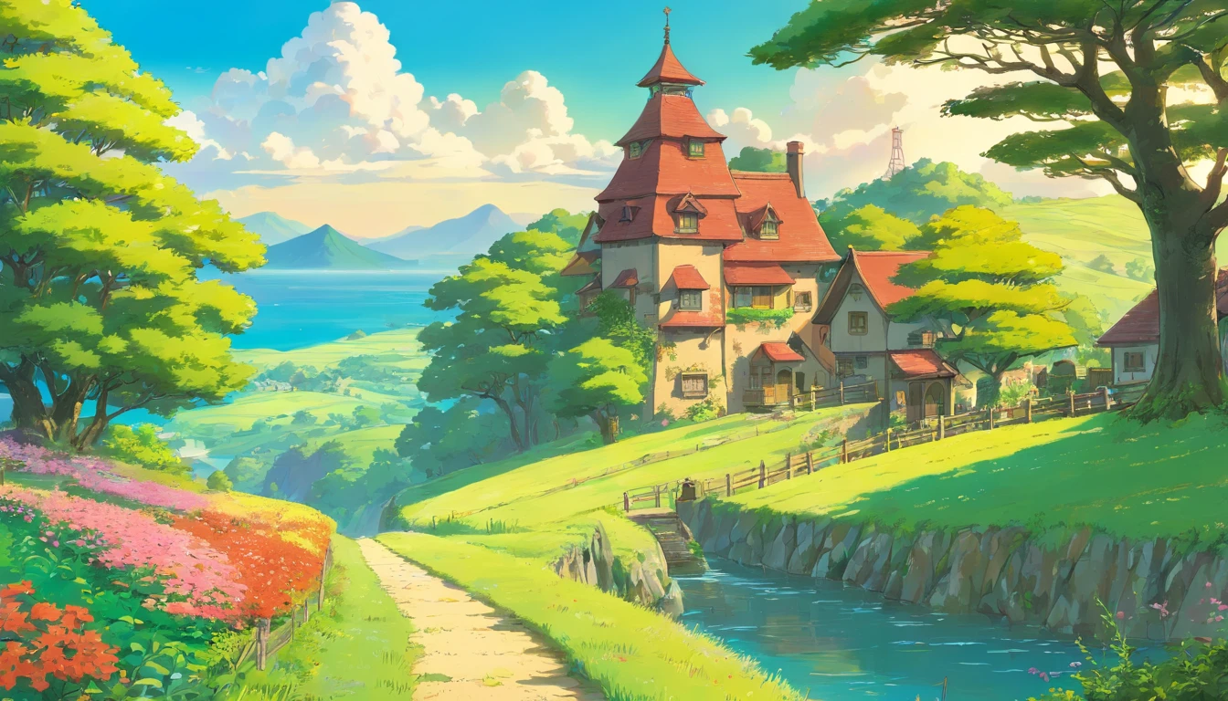 Pop countryside scenery