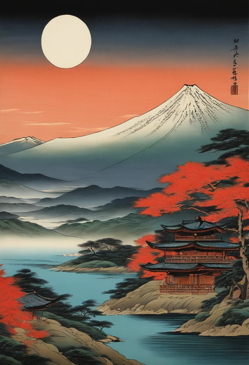 ukiyoe painting Akafuji