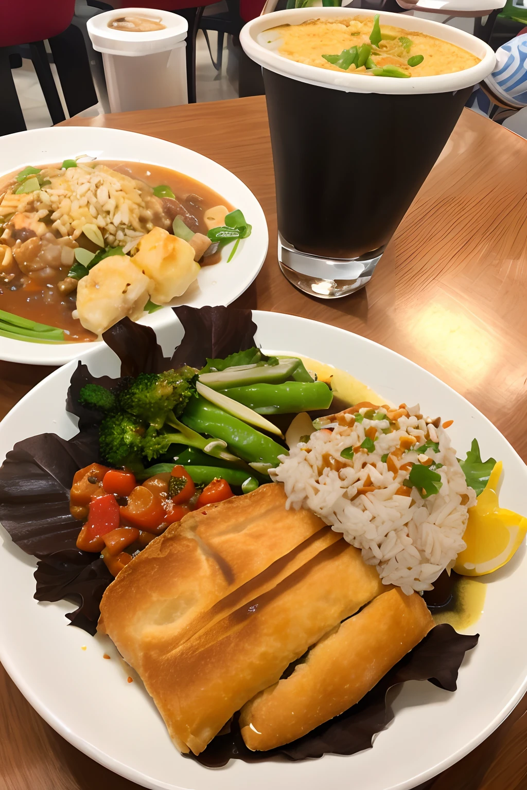 Lunch in Manila. Show foods. Hyperrealistic