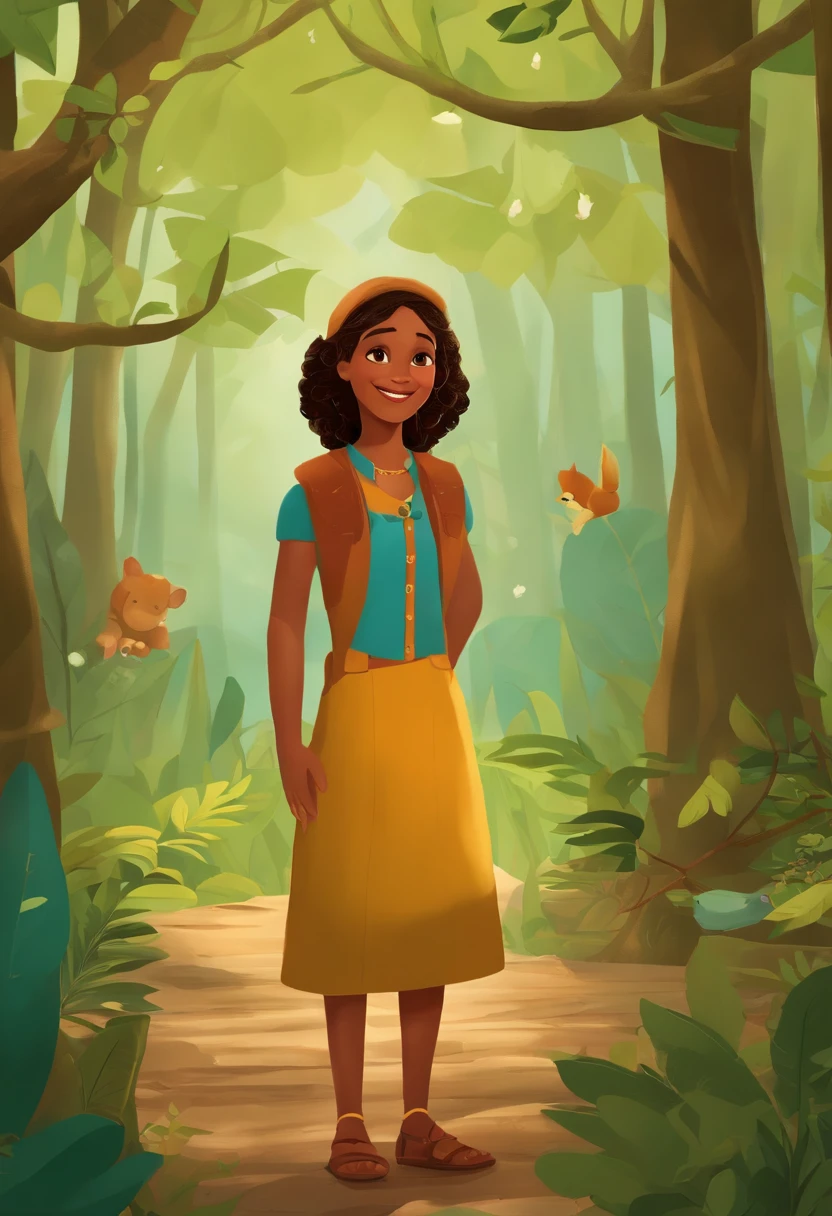 Zara is a cheerful young caretaker of nature who lives in a magical cabin in the woods. Ela tem cabelos verdes e olhos brilhantes que refletem as cores da natureza. Its mission is to protect the environment and teach children about the importance of preserving nature.