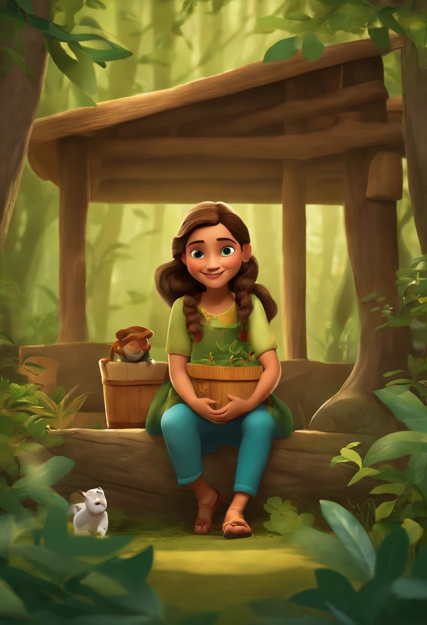Zara is a cheerful young caretaker of nature who lives in a magical cabin in the woods. Ela tem cabelos verdes e olhos brilhantes que refletem as cores da natureza. Its mission is to protect the environment and teach children about the importance of preserving nature.