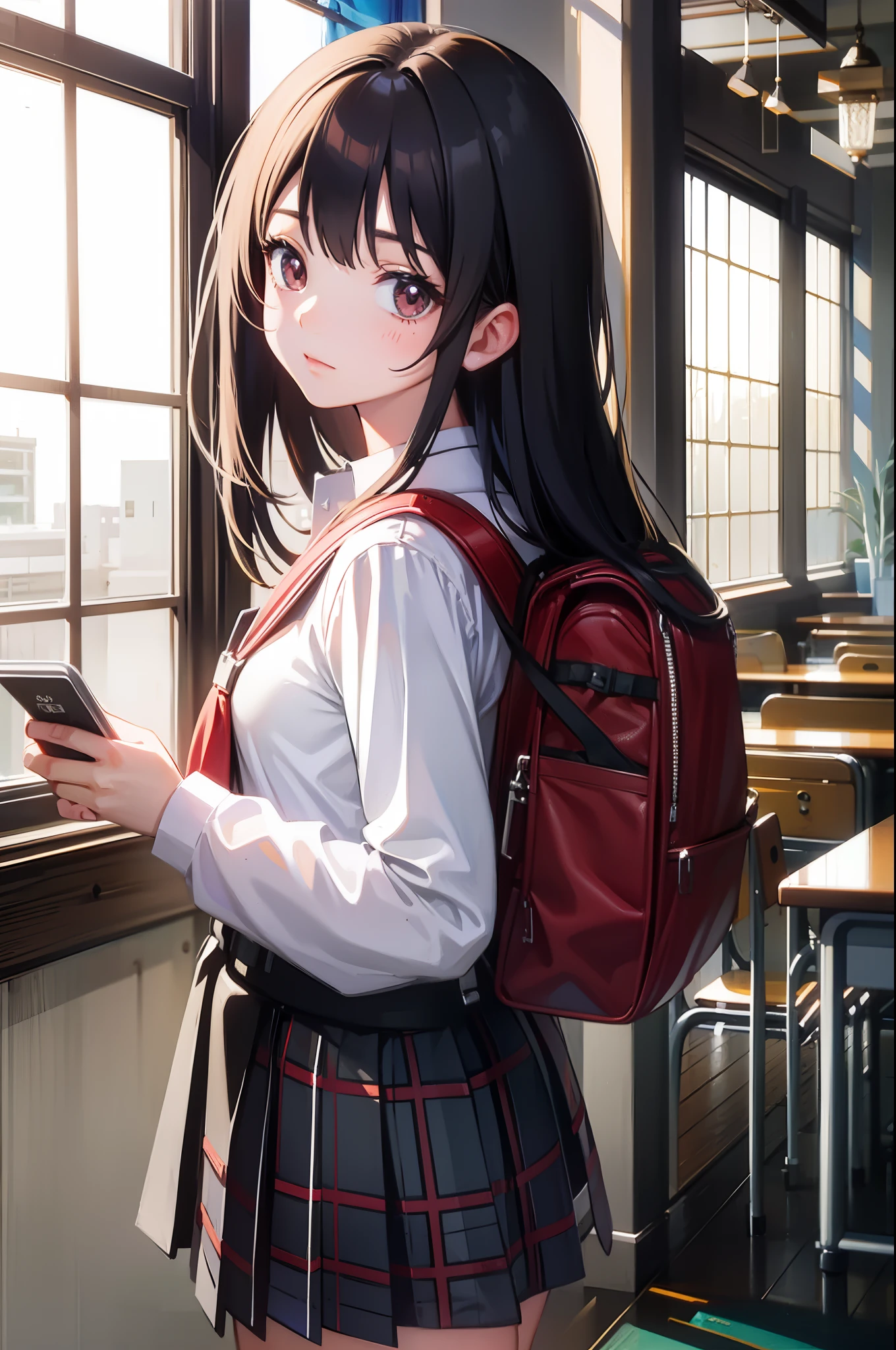 masutepiece, Best Quality, High quality, the Extremely Detailed CG Unity 8K Wallpapers, Elementary school girls、Underwear、a school bag