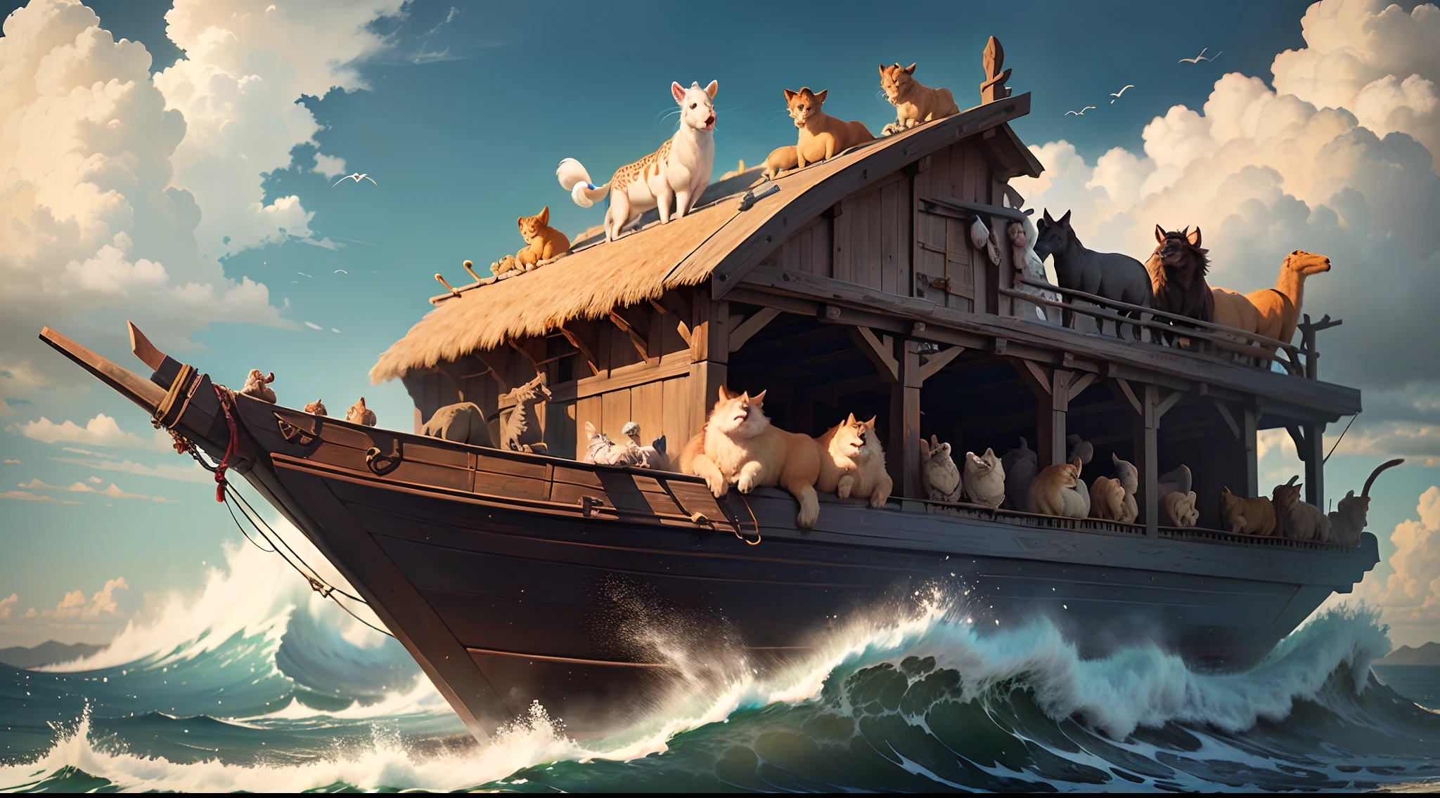 Animals entering Noah's Ark