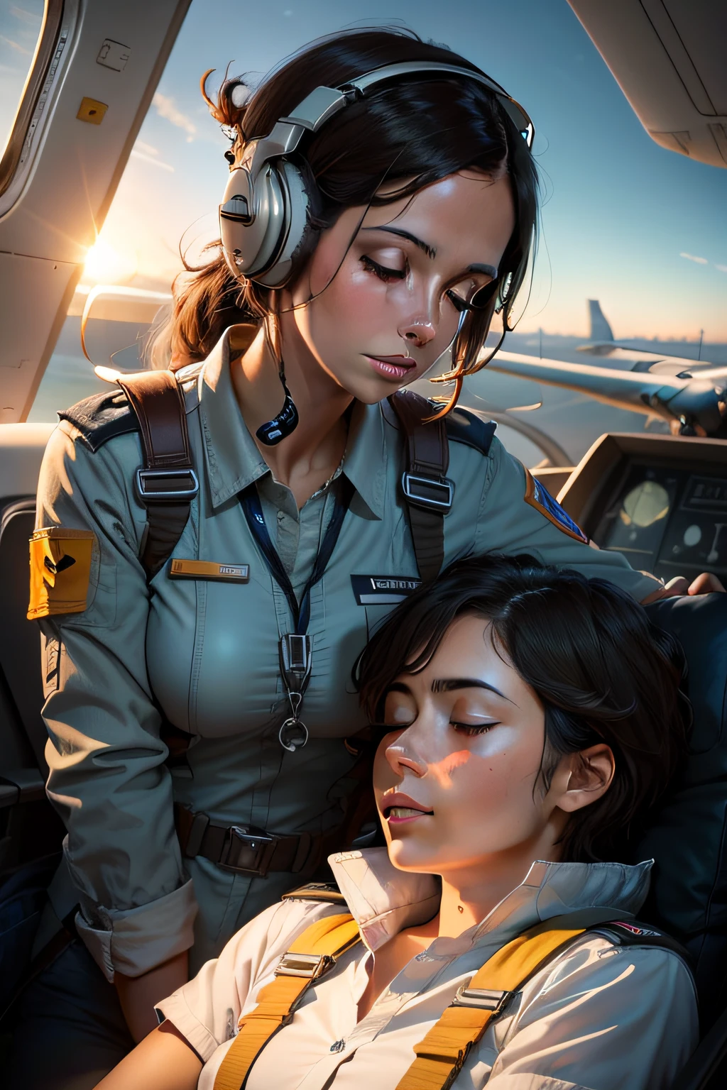 Young couple, realistic, 3D, impactful