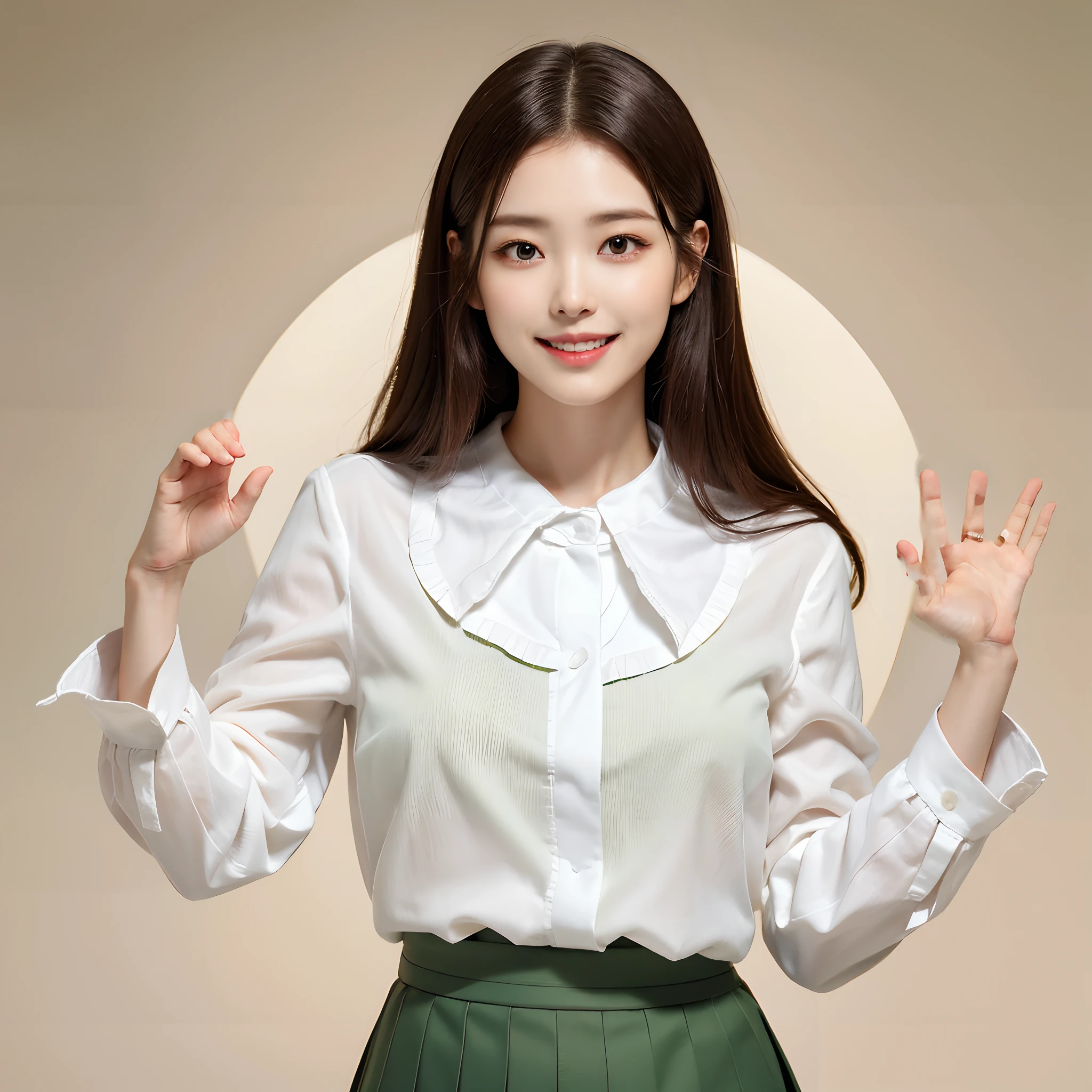 Beautiful hands、White teeth