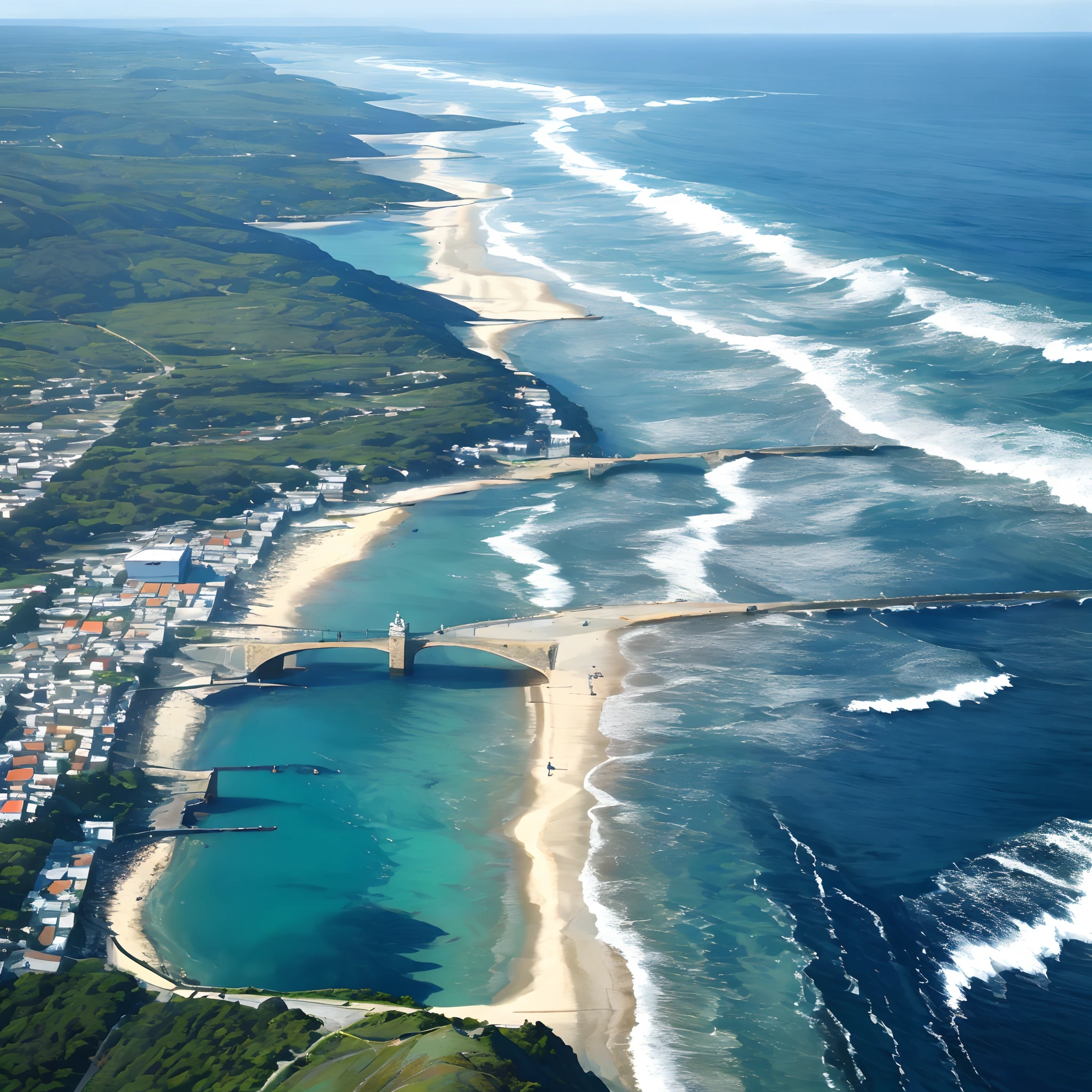 Coastal scenery of Charvi Mayi, USA,the sea,tourist,overhead photography,Light