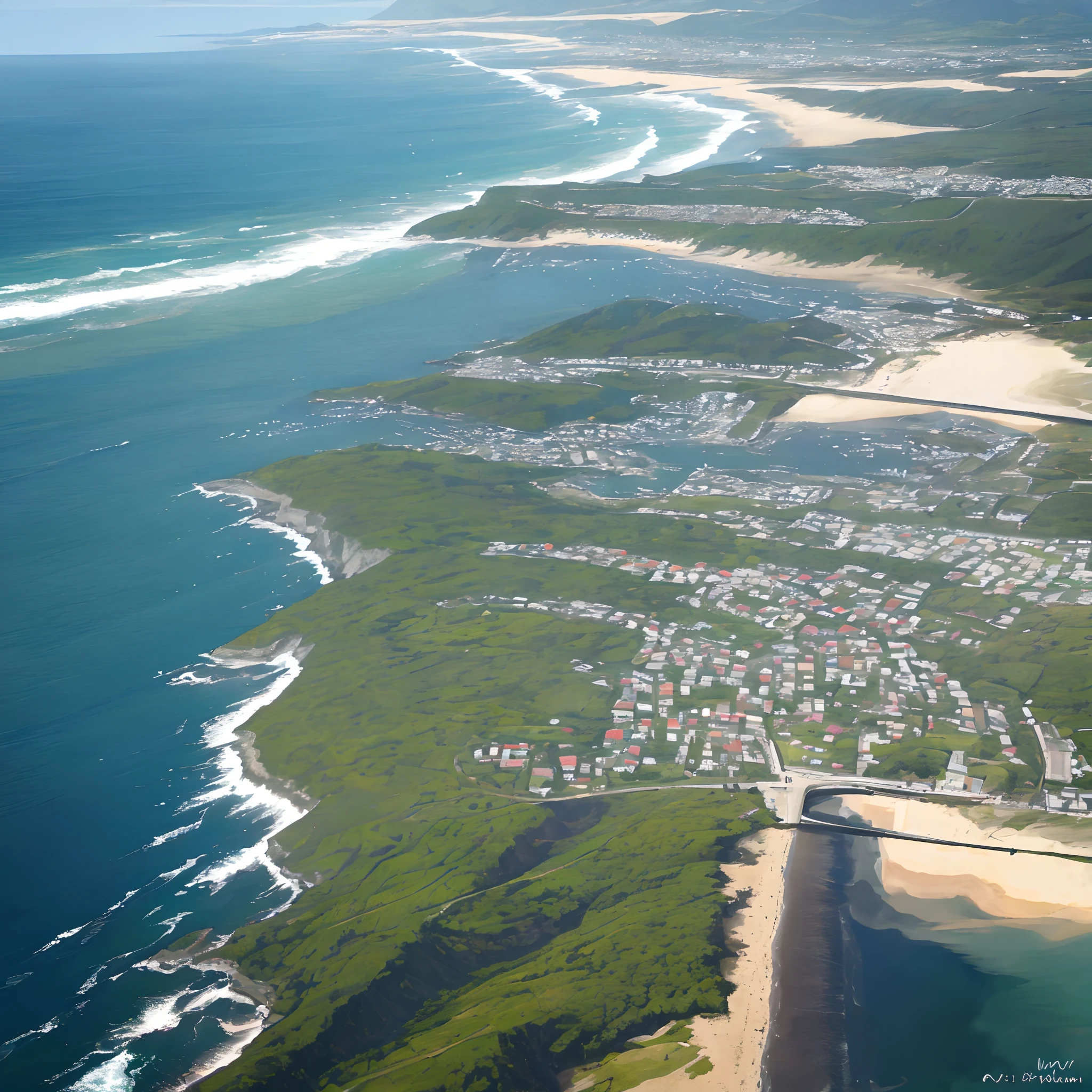 Coastal scenery of Charvi Mayi, USA,the sea,tourist,overhead photography,Light