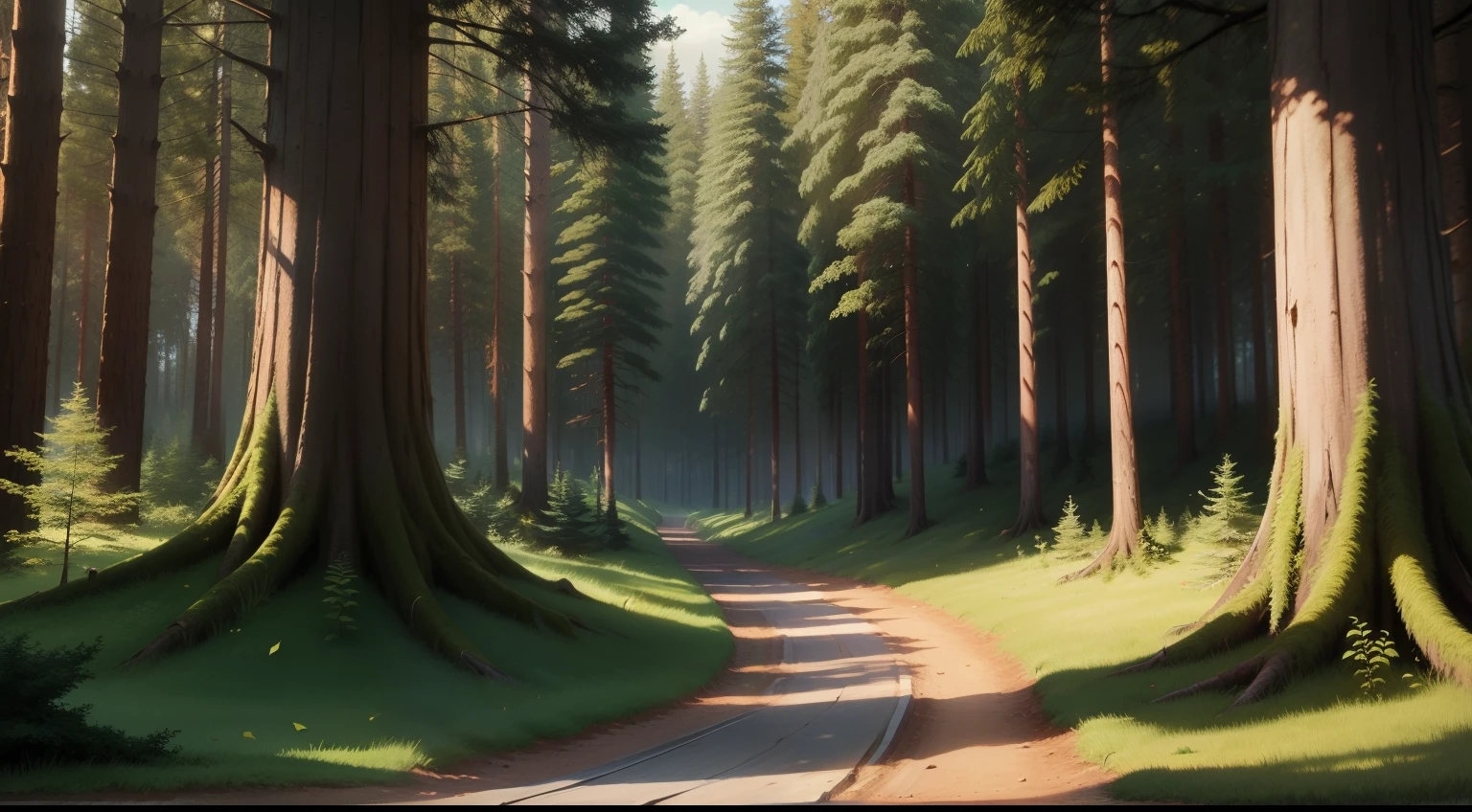 Upset the balance of the forest, cartoon style,