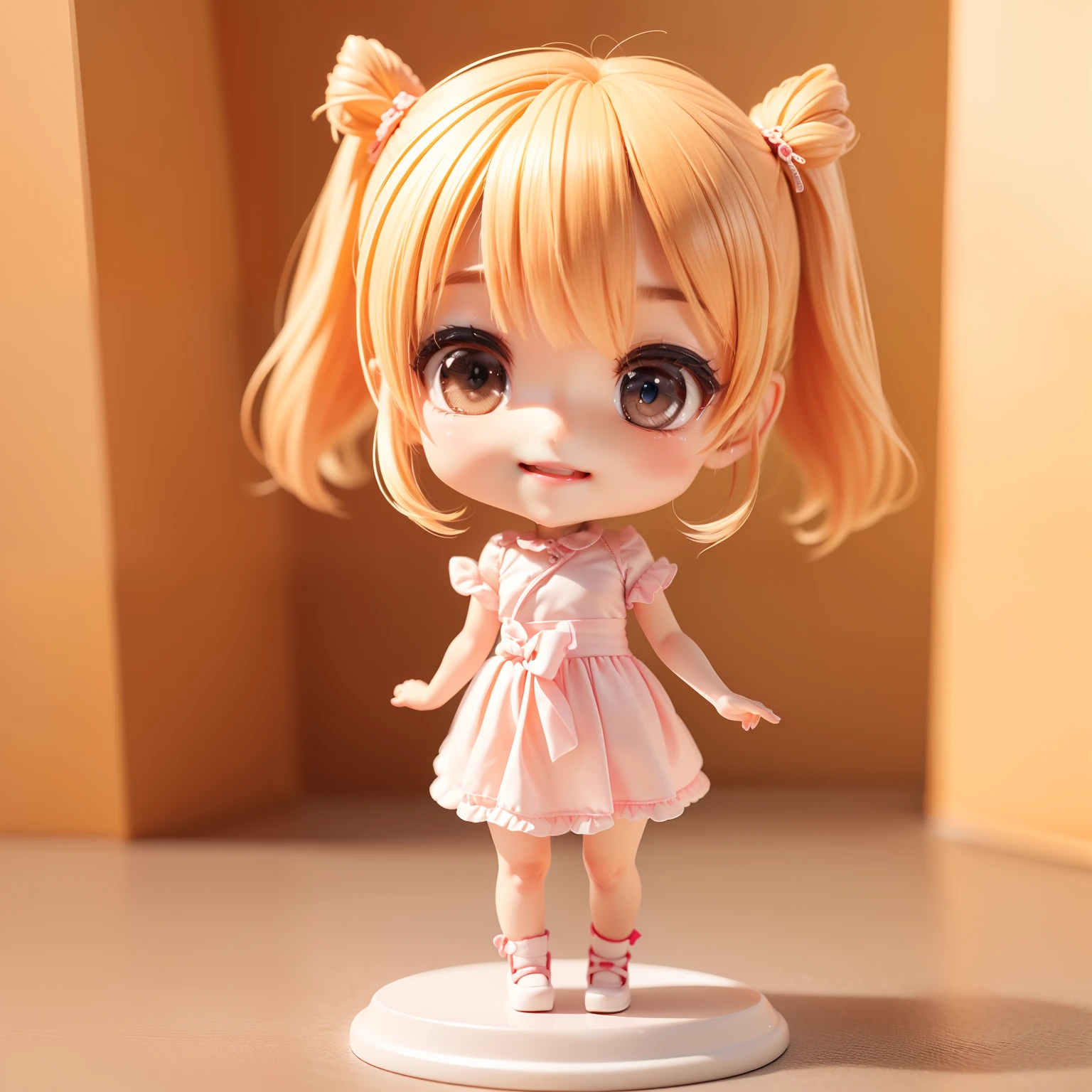 Cute Baby Chibi Anime、（((Chibi 3D）））（Best Quality），（masutepiece）、Chibi Tokyo Girls Collection、fashion modell、Open your mouth and smile、a small face、Standing、Model Pose、