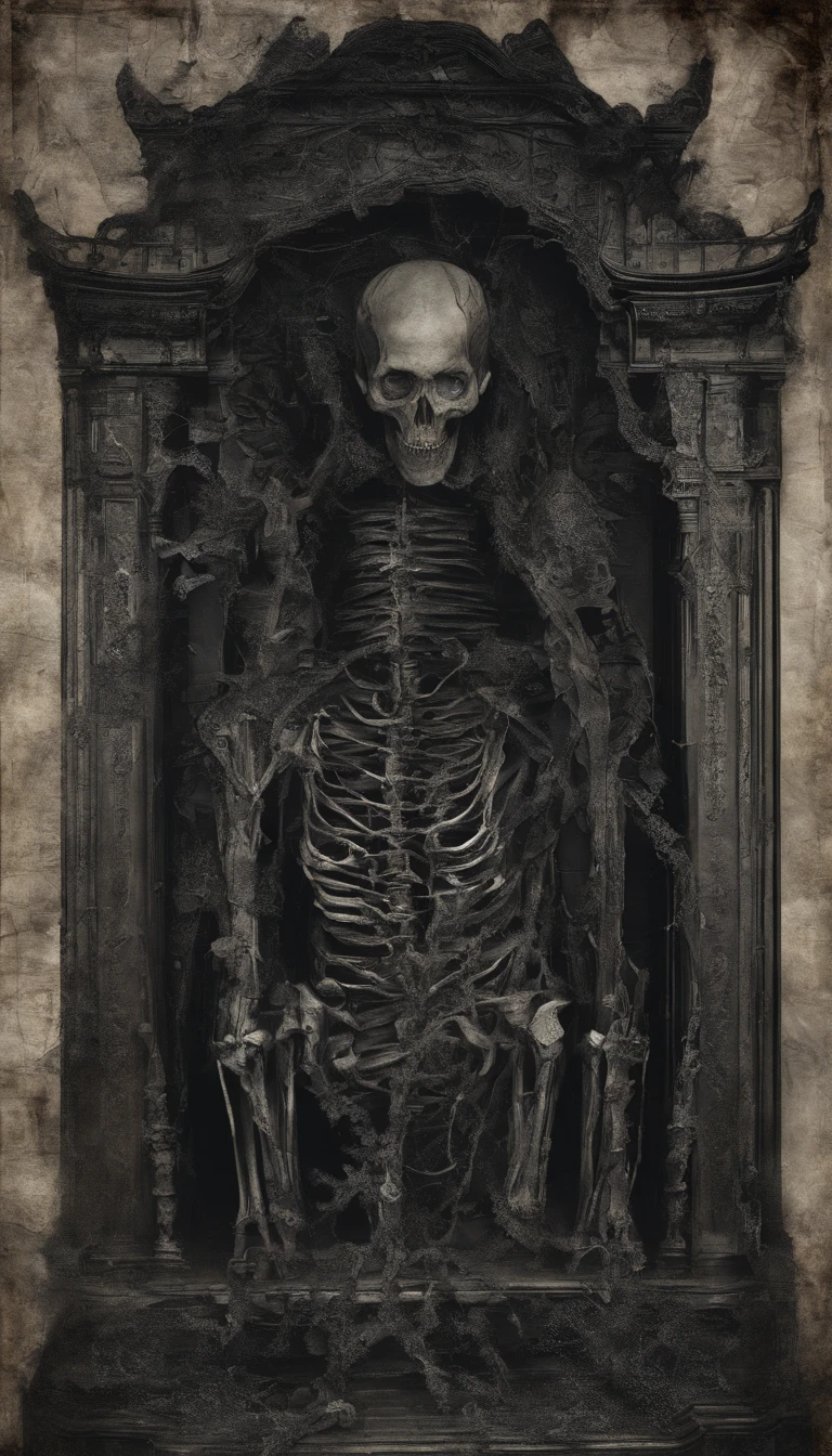 Chinese elements，Paper Man，Inside the broken house，darkly，An atmosphere of terror，super detailing，Masterpiece, Best quality，Superb quality,, high resolution