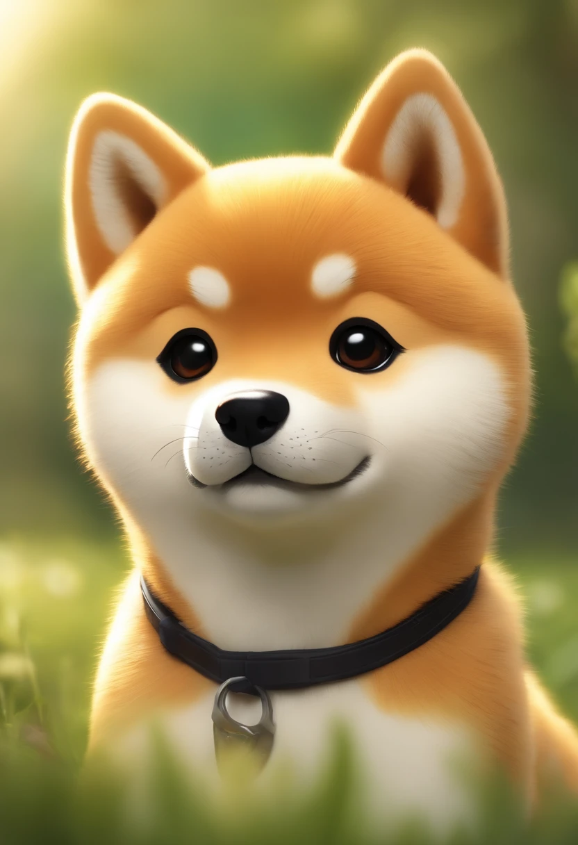 A cute feeling in the feeling of a Shiba dog character