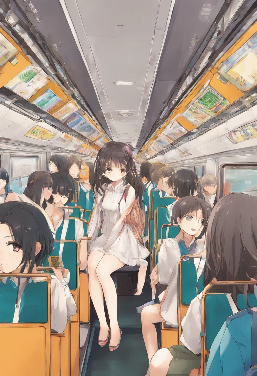 japanese highschool busty student,getting sexual molesting in the crowded train