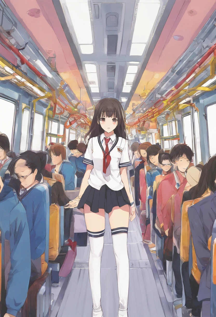 japanese highschool busty student,getting sexual molesting in the crowded train