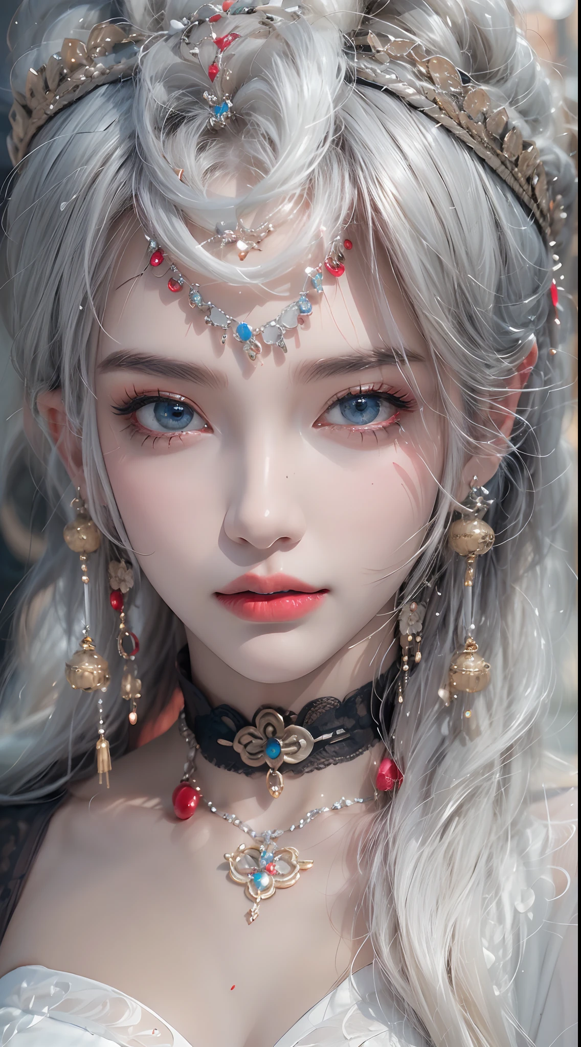 (tmasterpiece,best qualtiy,realisticlying:1.37),(Complex and sophisticated,Highly detailed skin and face),Hmong girls wearing Hmong costumes (by Artist Anna Dittman:1), (((Masterpiece))), (((Best quality))), ((Ultra-detailed)),(Detailed light),((An extremely delicate and beautiful)), Hmong,garments、head gear、耳Nipple Ring,with a pure white background,Cut out the soft lighting of the movie,8k wallpaper,Solidarity,art stations,High resolution CG