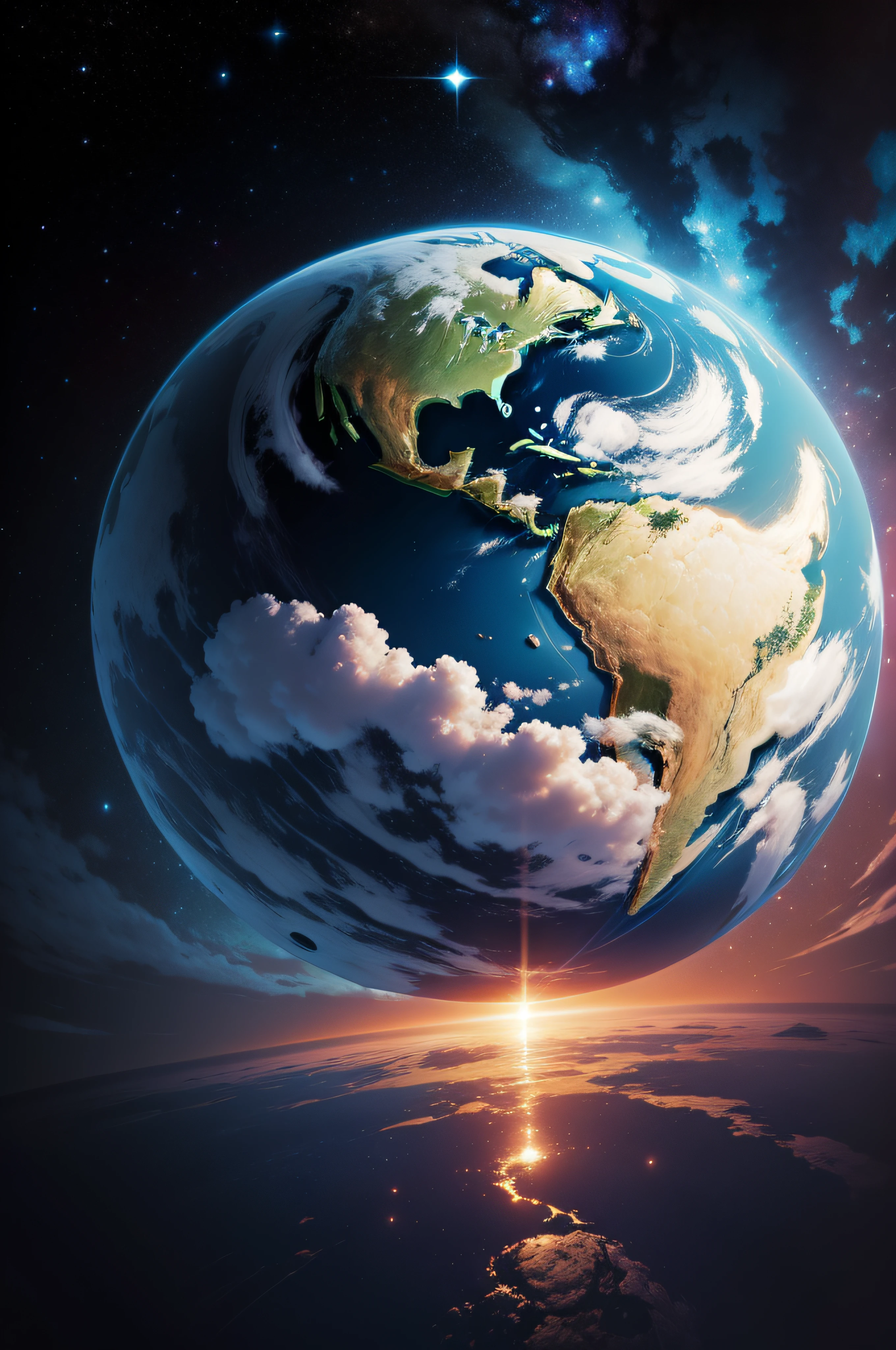 (((high quality))), highly_detailed, extremely_detailed_CG_unity_8k_wallpaper, illustration, highres, absurdities, beautiful_detailed_build, finely_detailed_architecture, high_detail_house_, bird, blue_sky, building, castle, city, phenomenon, cloud, cloudy_sky, daytime, faces_away, grass, horizon, landscape , mountain, nature, outdoor, overgrown, river, rock, ruins, landscape, sky, soil, standing, tree, water, waterfall