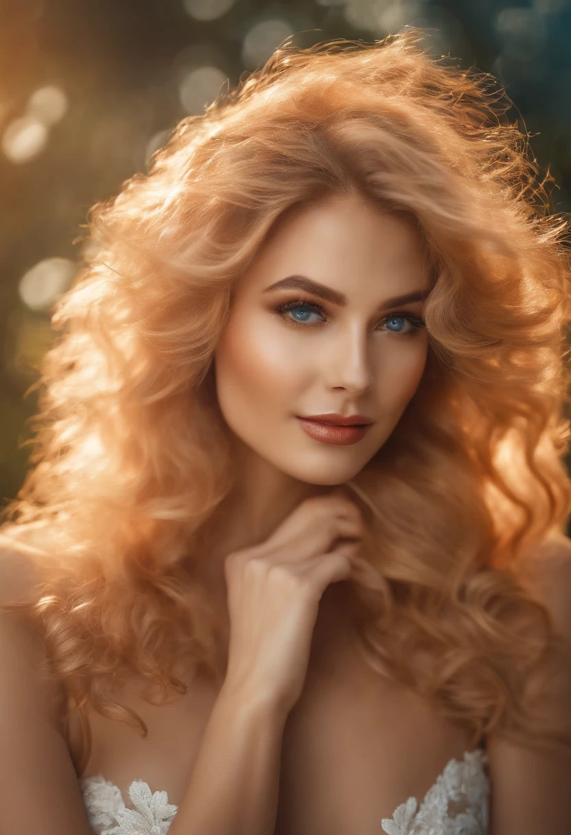 "Best quality,4K,8K,A high resolution,Masterpiece:1.2, Ultra-detailed, Realistic:1.37, hdr, hyper HD, Studio lighting, Extreme detail description, professional, Vivid colors, Bokeh, sportrait, golden curly hair, Blue eyes, White fox ears, Black tight dress, Elegant Pose, Enchanting smile, Soft lighting, Garden background, graceful movements, Delicate makeup, surreal atmosphere, Abstract color palette, Fantastical Atmosphere, Ethereal beauty, mystical aura, Intricate fabric texture, Delicate lace detailing"，The style of the interstellar nebula, Red squamous, Animated GIFs, muted pastels, Dotted dots and spots, Aerial view, ethereal cloudscapes