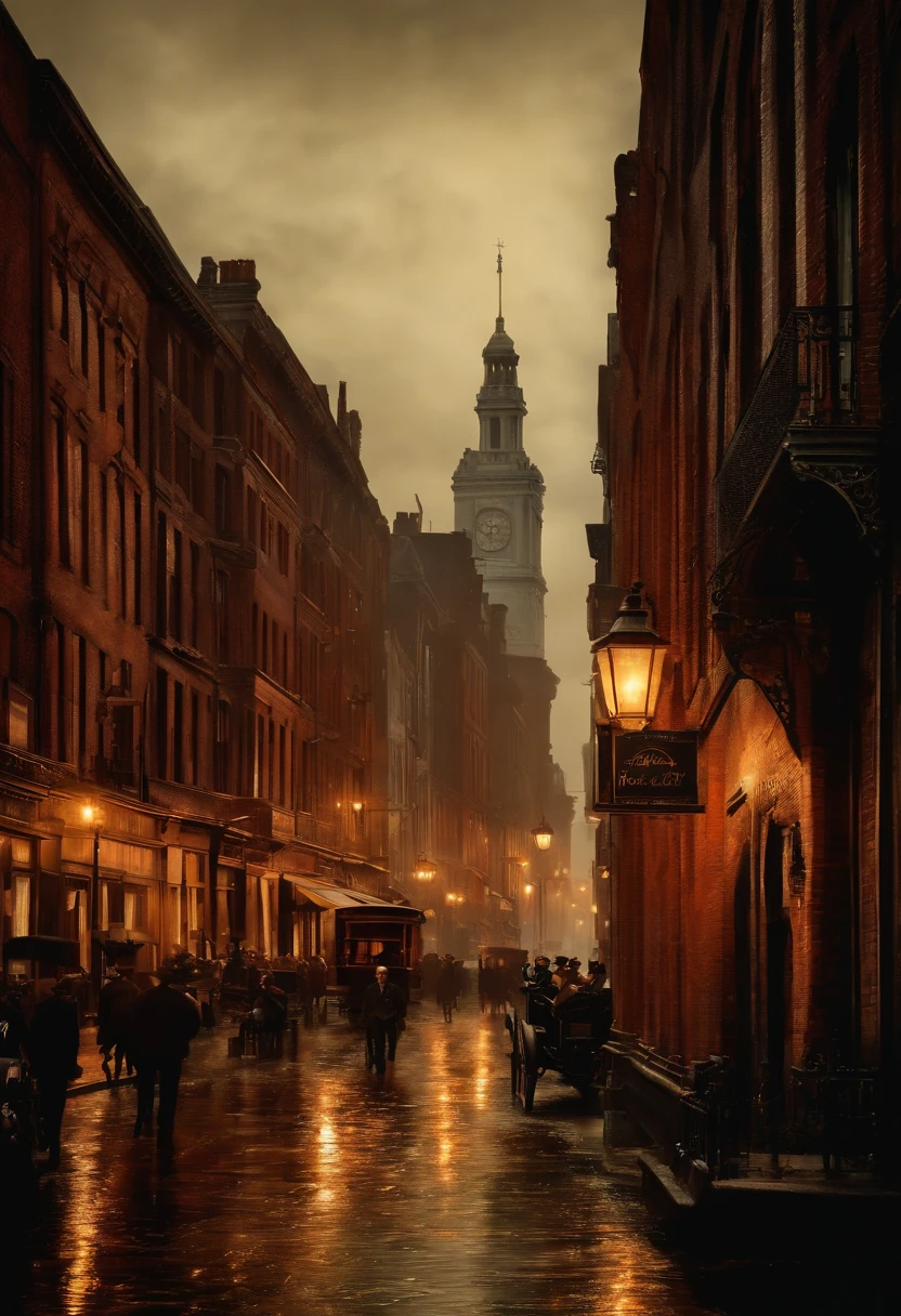 1900's cityscape in turner style