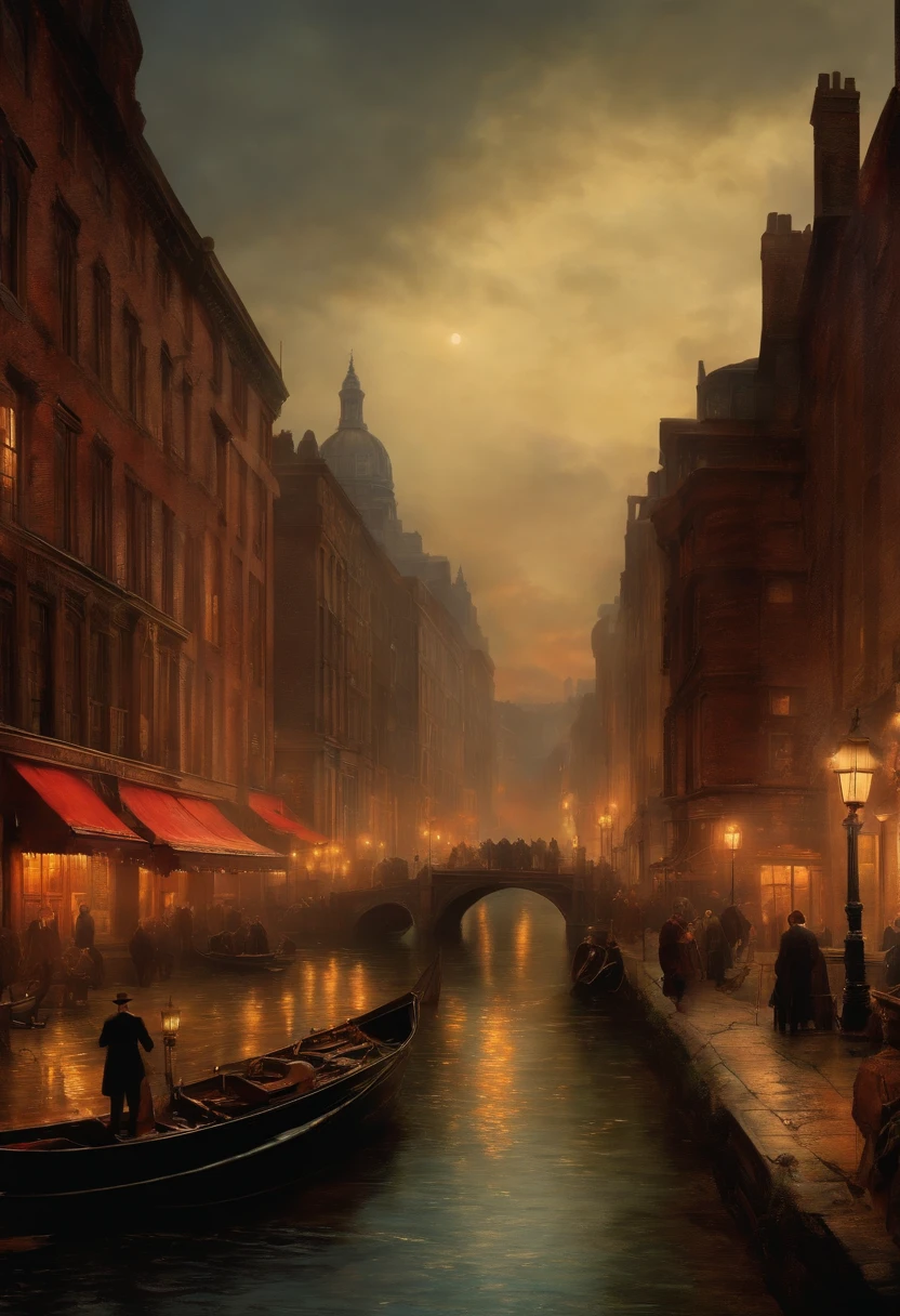 1900's cityscape in turner style