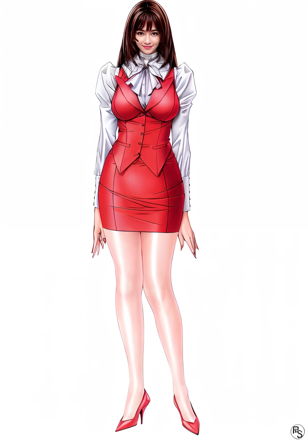 shopping mall, long blonde fringe hair, brown eyes, 1girl, doctor, Stethoscope on neck, smile, innocent, 100mm lens, (photorealistic, lens flare:1.4), look right side,  as doctor, uniform, (intricate details:1.2),(masterpiece, :1.3),(best quality:1.4), (ultra highres:1.2), ultra high res, (detailed eyes), (detailed facial features), HDR, 8k resolution, (Stethoscope), far view, reflections on floor, low cut open cloth