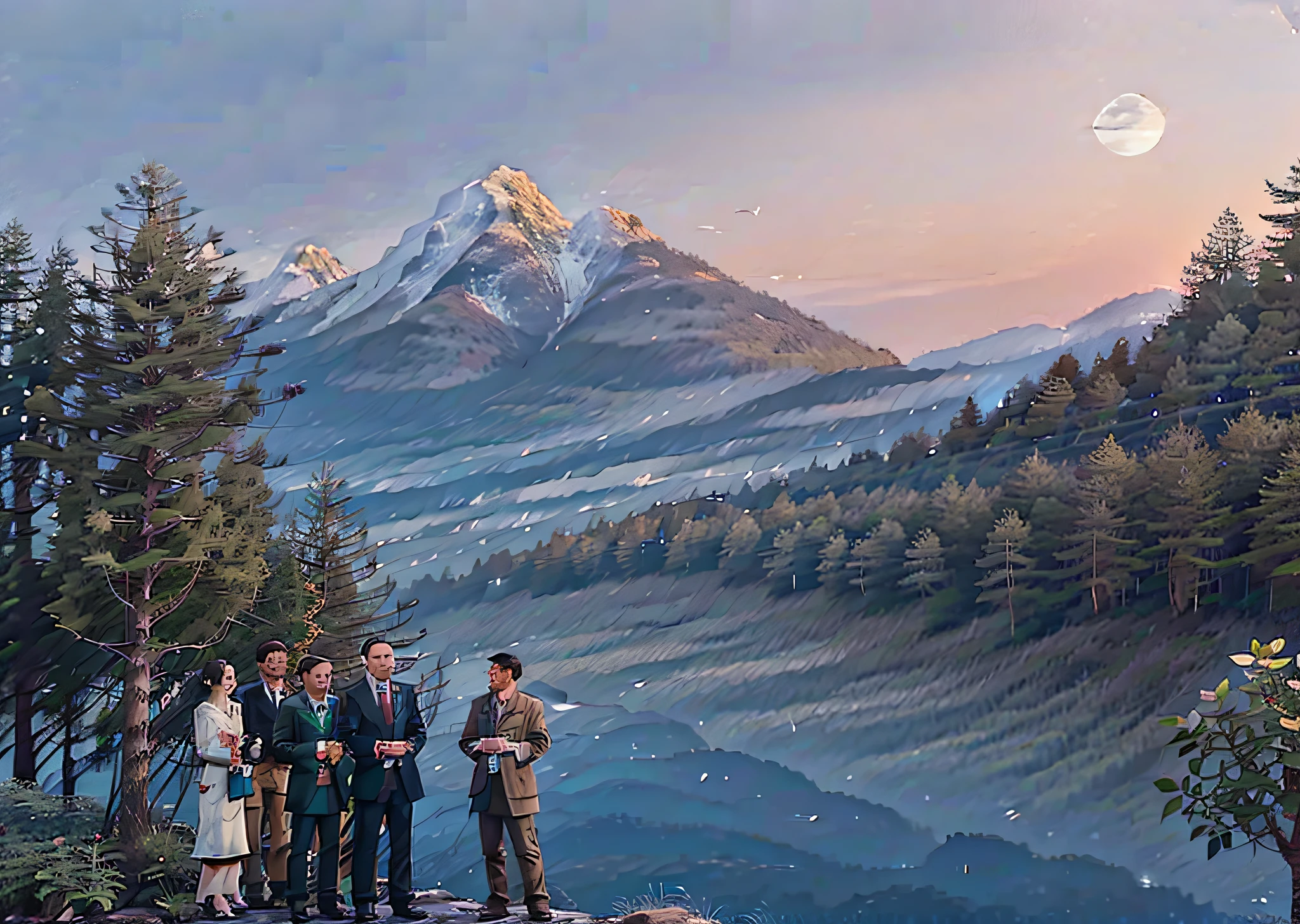 there are a lot of men standing together in a group, in group photograph, shot on canon eos r 5, shot on canon eos r5, competition winning, taken with sony alpha 9, with mountains in the background, candid picture, shot on nikon z9, photo taken in 2 0 2 0, during sunset, hills in the background