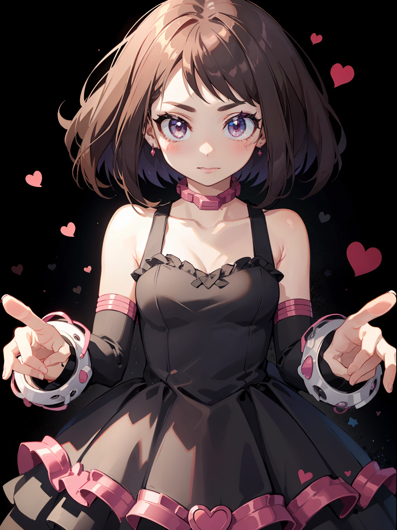 Uraraka (black prom dress)(cleavage)(sensual)