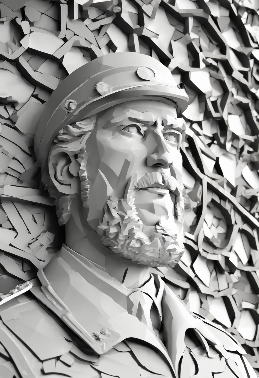 Absurd resolution, high resolution, (Masterpiece: 1.4), Hyper-detailing, Middle-aged man in military uniform, Scientific Observatory background, Screen wall, etc, Open your mouth excitedly, Upper body photo