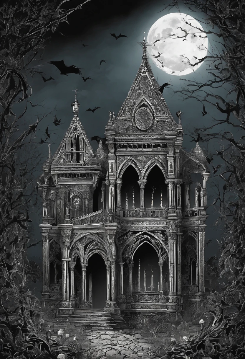 Anthills surrounded by moonlight, Super realistic