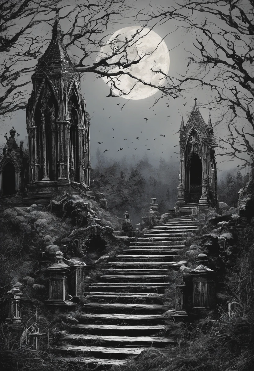 Anthills surrounded by moonlight, Super realistic