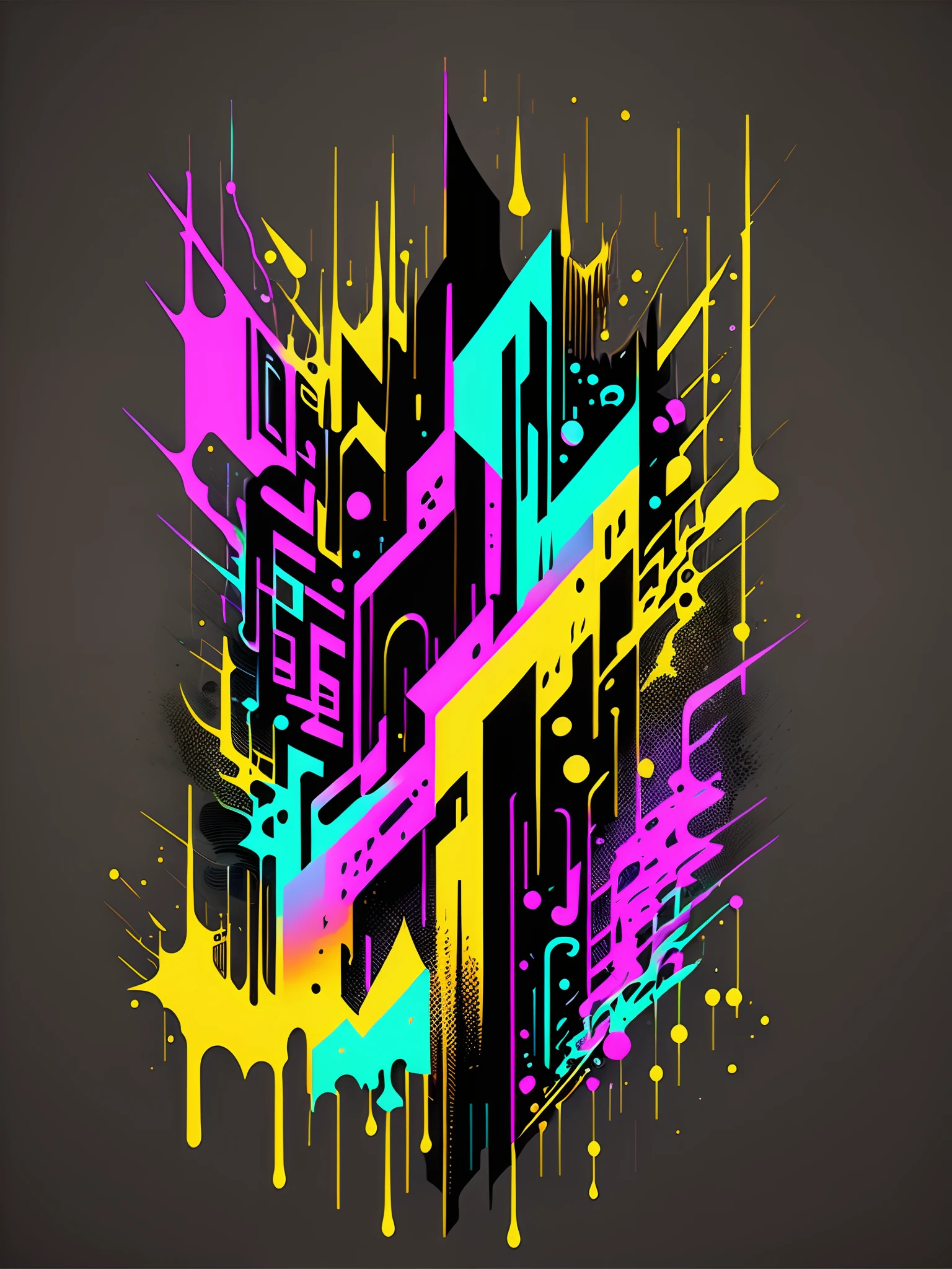 "Create a graffiti art piece on a black background that combines vibrant neon colors and bold, expressive lettering to convey a message of urban creativity and energy. Feel free to incorporate abstract shapes and dynamic lines to make the artwork pop."