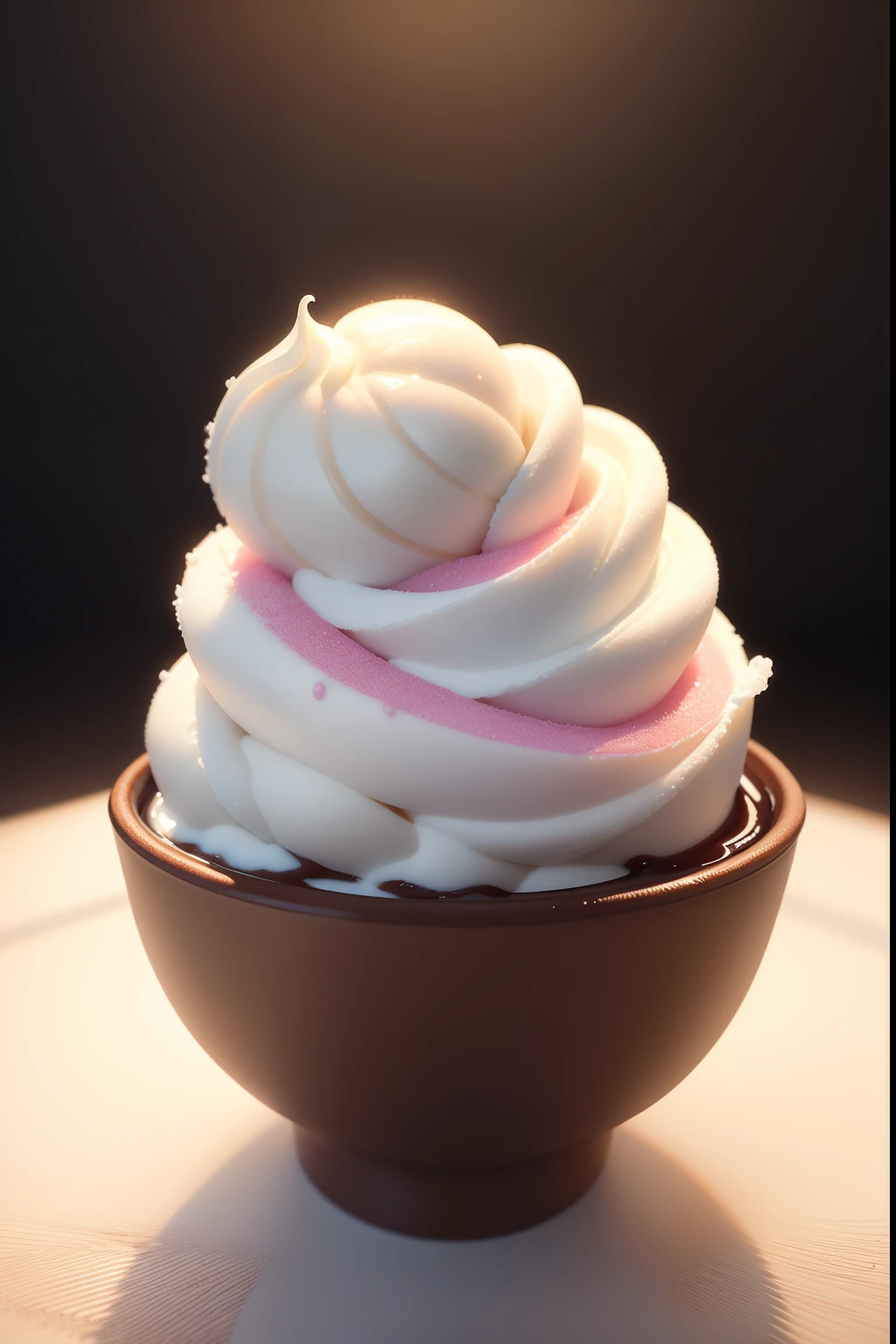 clew:Under the hot summer sun,I caught a mouth-watering cup of ice cream。This realistic and detailed image will make the corners of your mouth rise,Feel the temptation of cold sweetness。I use a professional-grade Nikon D850 SLR camera,Paired with a professional macro lens,to highlight the details and texture of the ice cream。
To show off the delicious blend of ice cream drizzled with chocolate,I designed the light and background in detail。Under a well-arranged lighting fixture,I used scattered light skillfully,Melt the chocolate on the surface of the ice cream to a softness、Attractive liquid form。With the help of a mirror surface,I captured this incomparably wonderful moment。
In terms of composition,I chose to present a high-quality vanilla ice cream,It's topped with a tempting chocolate topping。Slowly flowing through the fine textures on the chocolate and ice cream,Create an appetizing realistic effect。The application of macro lenses shows viewers tiny air bubbles and unique ice crystals on the surface of ice cream。
In terms of background design,I used a soft pink curtain,It adds a touch of warmth and romance to the picture。Several fresh strawberry and mint leaves in the background are layered on top of each other,Provides contrasting colors and freshness,Make the whole image more vivid and eye-catching。
Through this photo artwork of ice cream,You can almost smell the sweetness,Feel the cold taste。Its realism and detailed depiction will make you immersed,Filled with endless imagination about the beauty and allure of ice cream。