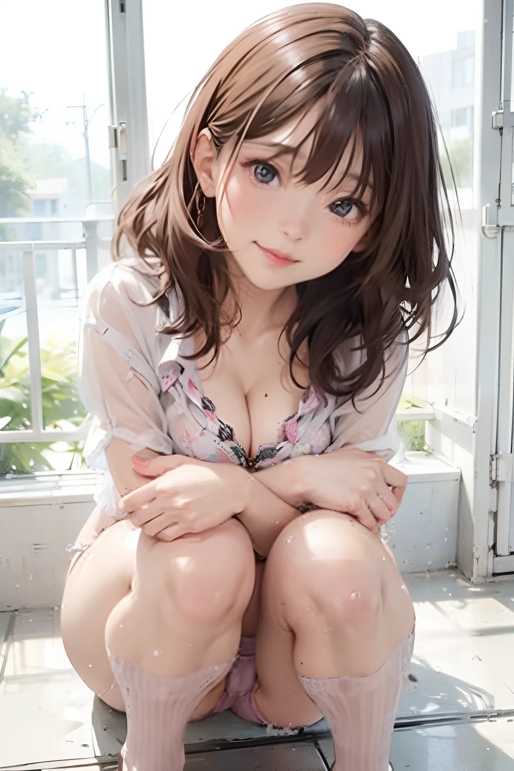 Colossal tits、Accentuated cleavage、Underwear with see-through