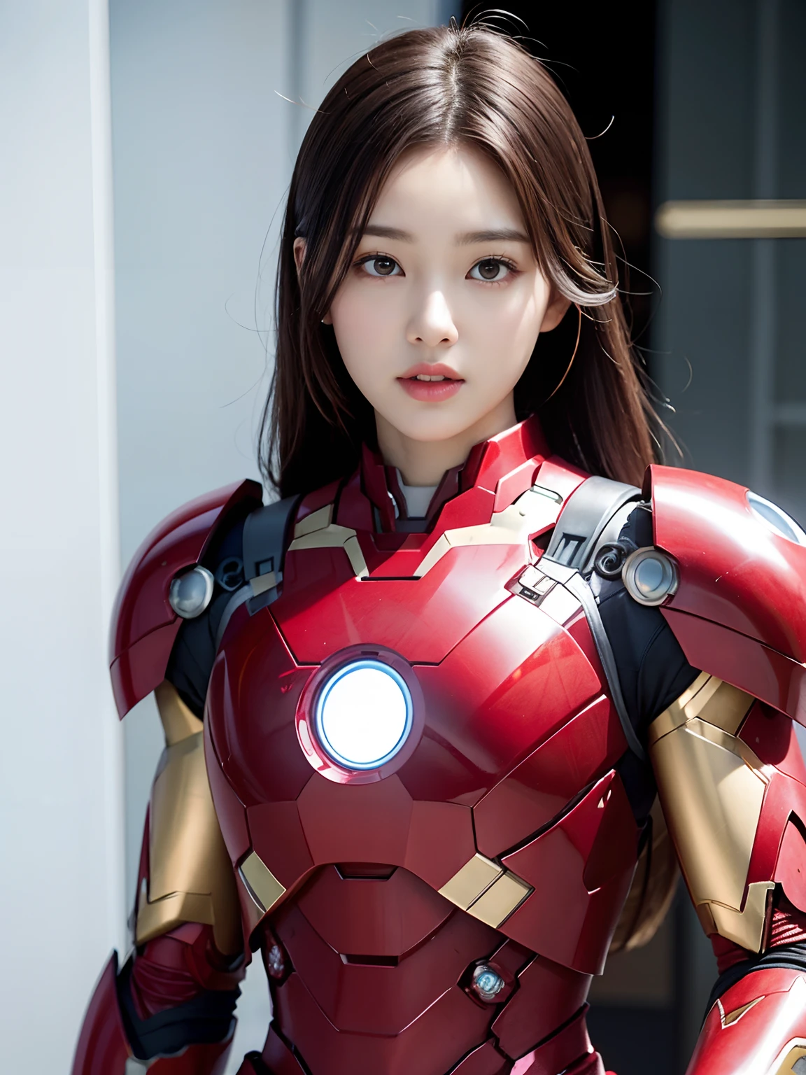 nsfw,（super highest quality、In 8K、master piece、delicate illustrations、Full body Esbian）,(He wears a red and silver damaged Iron Man suit.:1.2)、A beautiful and bewitching Japanese 25-year-old woman、Plump body、curly black hair、smile、Izakaya、exposing one&#39;s chest、Showing off breasts、I want to see up to the kneecaps、(vagina、SEX in:1.3、1 Strong Man、big penis)