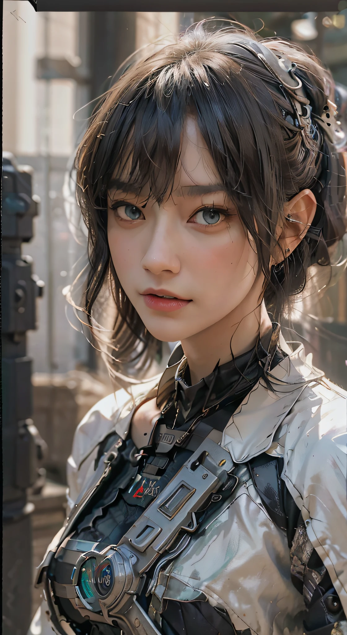 ((Best quality)), ((masterpiece)), (detailed:1.4), 3D, an image of a beautiful cyberpunk female,HDR (High Dynamic Range),Ray Tracing,NVIDIA RTX,Super-Resolution,Unreal 5,Subsurface scattering,PBR Texturing,Post-processing,Anisotropic Filtering,Depth-of-field,Maximum clarity and sharpness,Multi-layered textures,Albedo and Specular maps,Surface shading,Accurate simulation of light-material interaction,Perfect proportions,Octane Render,Two-tone lighting,Wide aperture,Low ISO,White balance,Rule of thirds,8K RAW,