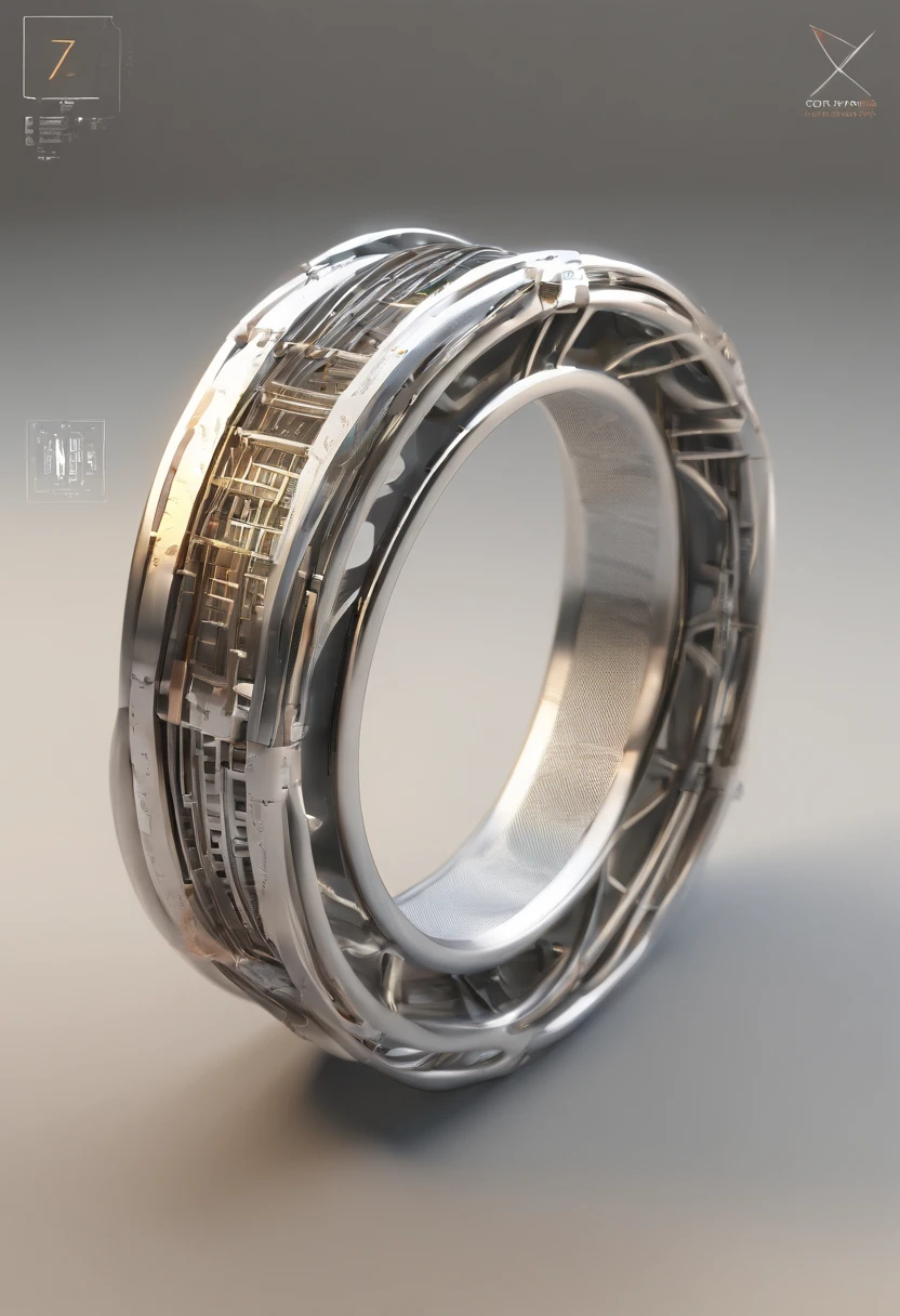 A hollow six-membered ring wrapped in lines