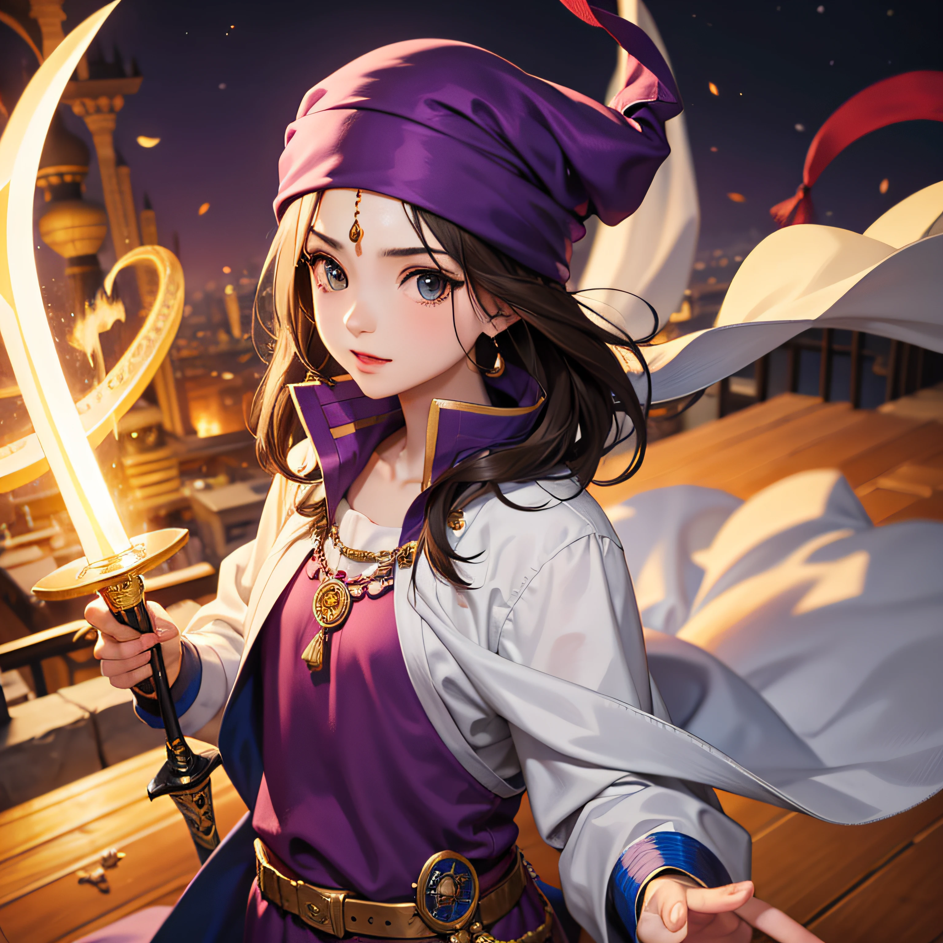(Highest picture quality) Sinbad, Arabic, turban, sword,
