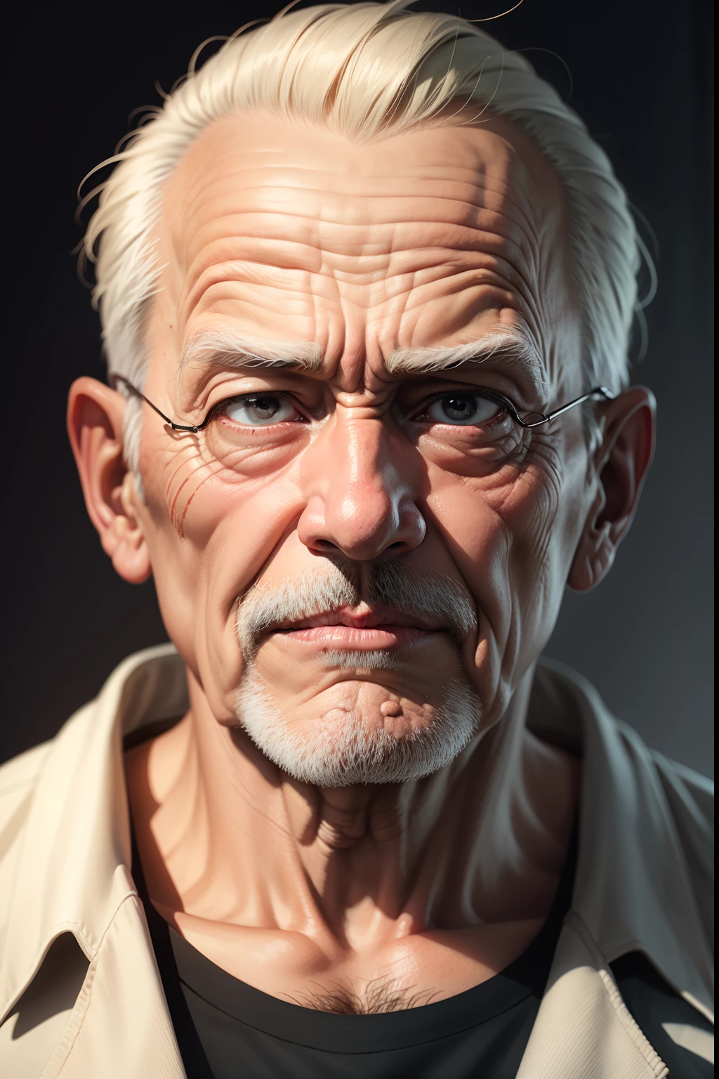 Only old man face