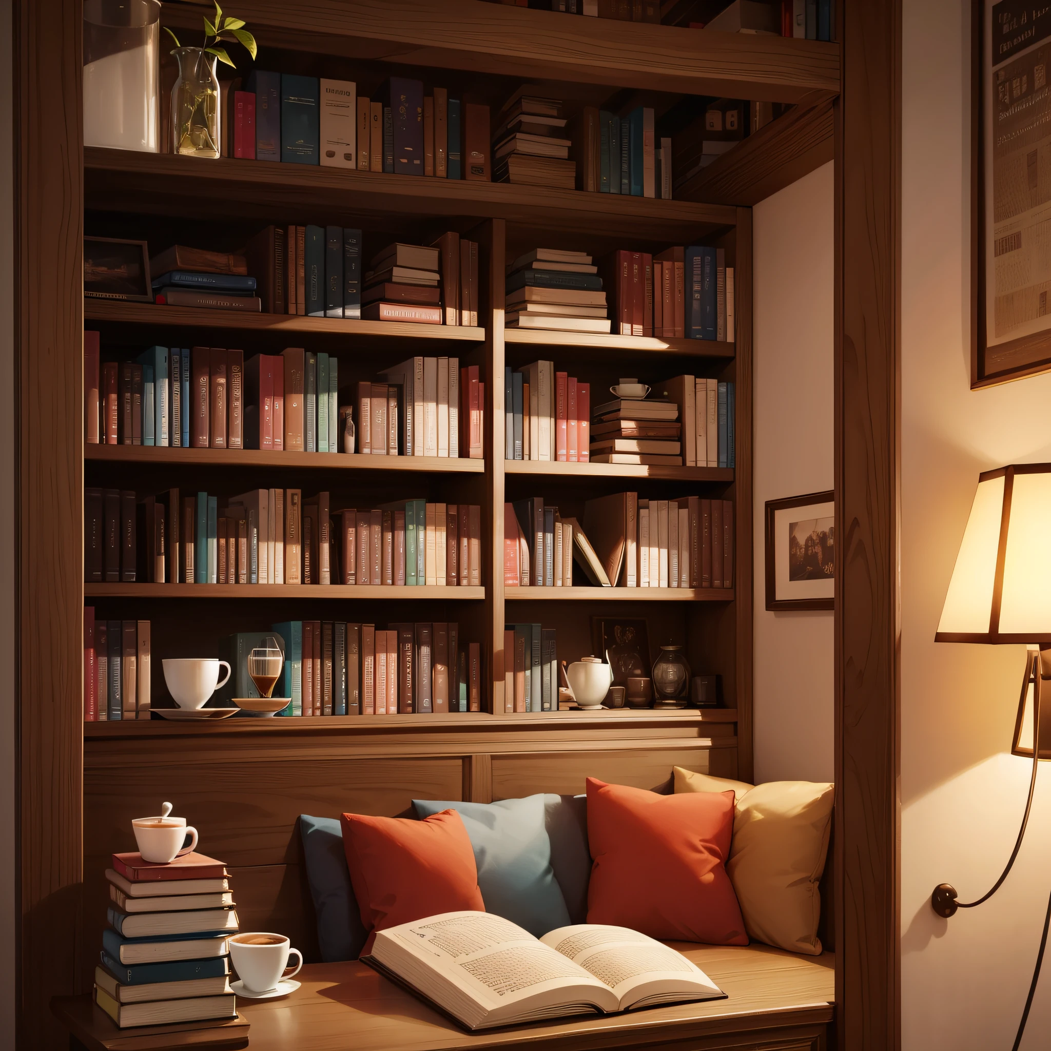 Coffee and Books: Pair your coffee with a stack of books or a cozy reading nook for a warm, inviting atmosphere.