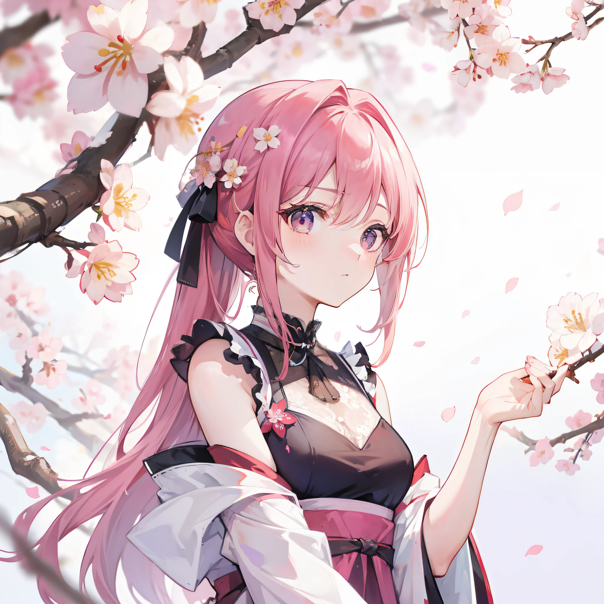 A few plum blossoms