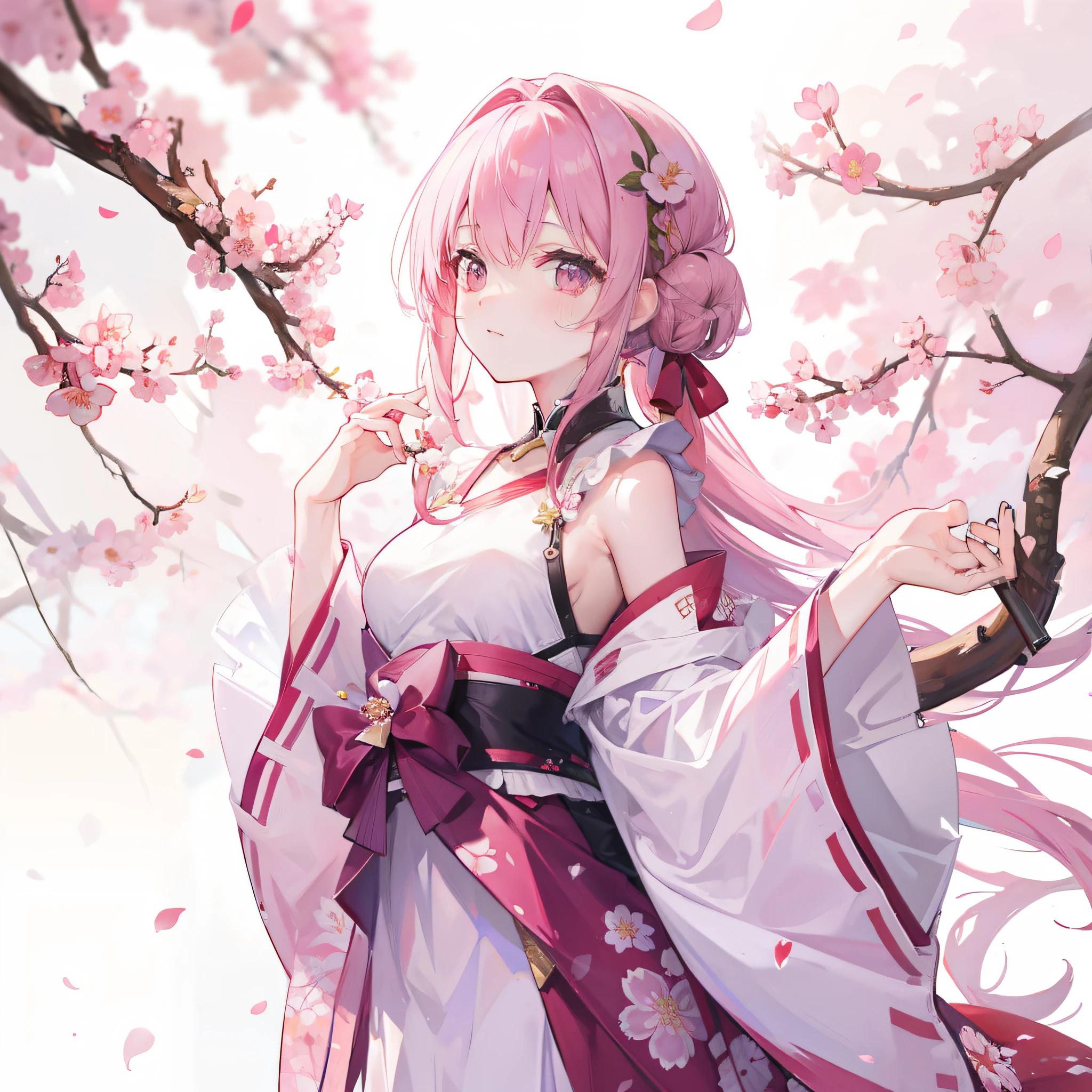 A few plum blossoms