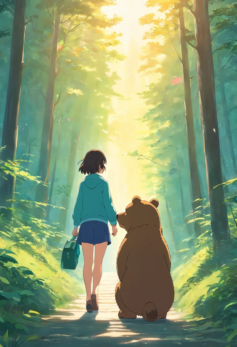 Urso no caminho, meio triste