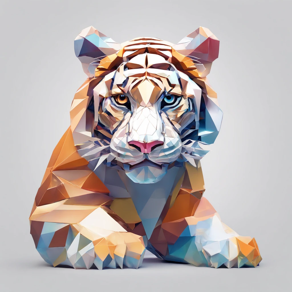 Perfect alignment, Cute little tiger wearing a jacket,crystal vases,Rose flower, Wearing sunglasses, cheerfulness, Standing position, Abstract beauty, Centered, Looking at the camera, Facing the camera, nearing perfection, Dynamic, Highly detailed, smooth, Sharp focus, 8K, high definition resolution, illustration, Art by Carne Griffiths and Wadim Kashin, White background