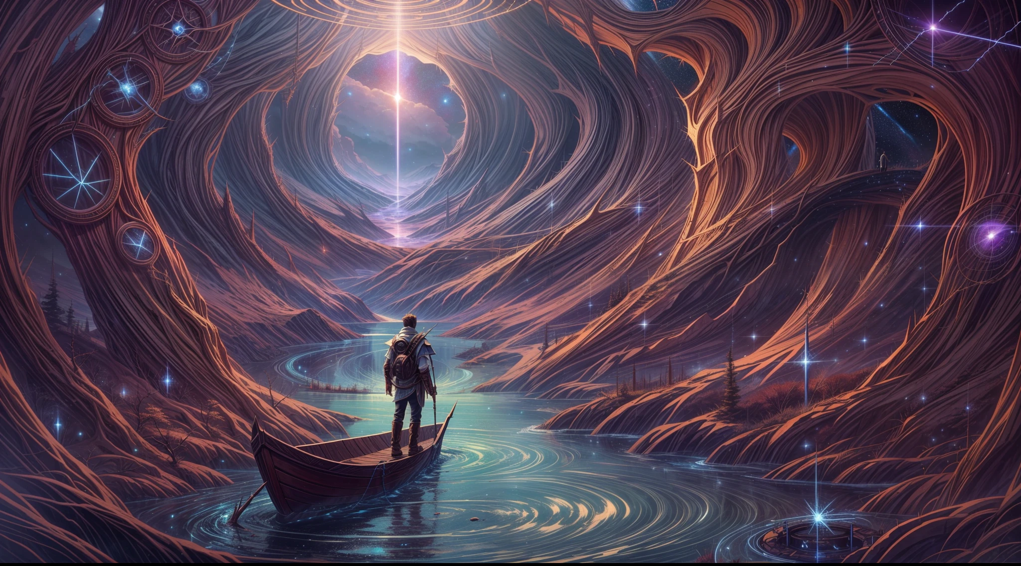 As he traveled back in his past, someone meets him in a Chronos Portal from northern into southern country, river, galaxy, prodigal son, unknown path, thorns
