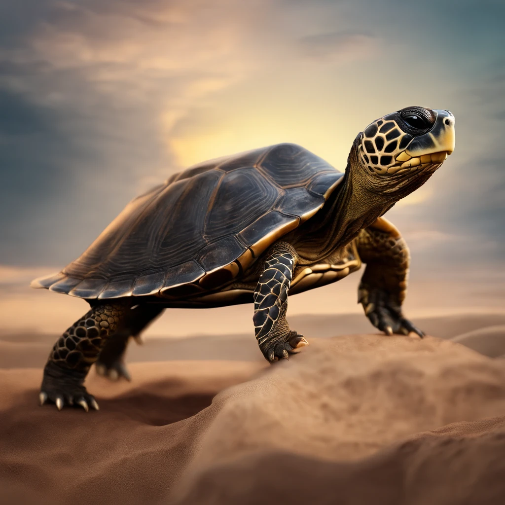 (1 dog (anthropomorphic turtle,))wearing a choker,with tattoos, sunglasses, Black leather jacket,black glove,(There are guitars),Masterpiece, Centered, symetry,expert, insanely details, 4K, composition, The frames, picure, Intricate, voluminetric lighting, Beautiful, rich deep colors masterpiece, Sharp focus, Ultra detailed, in the style of dan mumford and marc simonetti, astrophotography