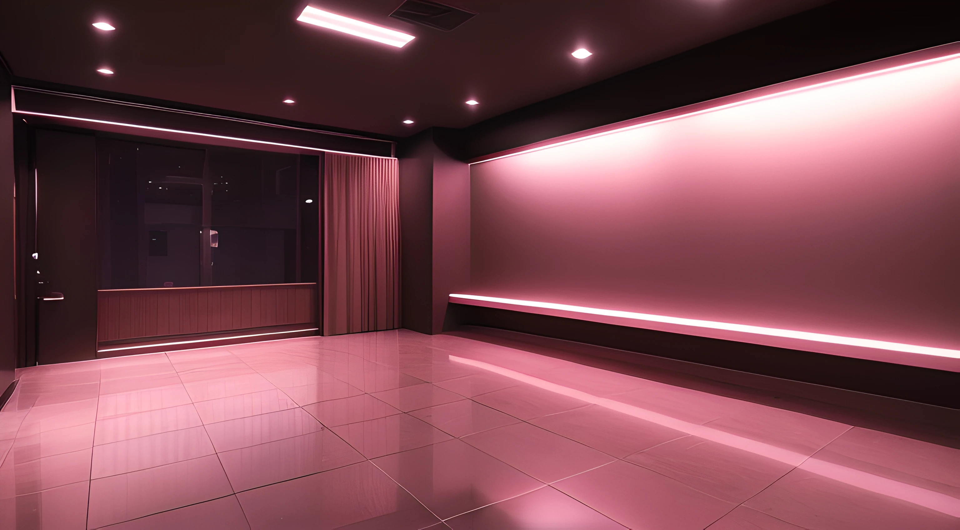 Ambiente abstrato musical nas cores preto e rosa