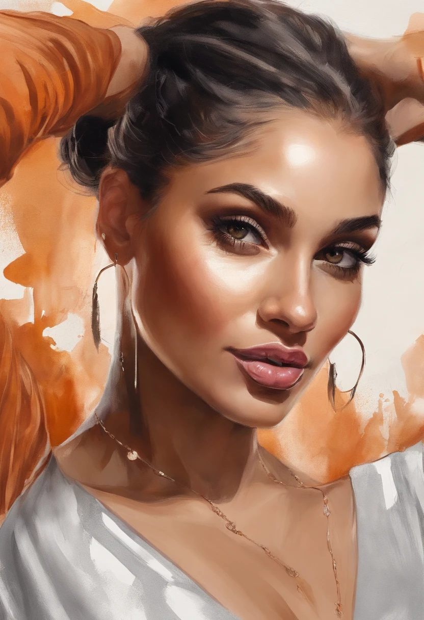 ultra detailed artistic photography, mulher indiana bonita nativa , aparencia da ariana grande,tee xixi, fora, fogueira, tristeza, sexy, sonhador, brilhante, retroiluminado, Sombras, oil on the canvas, liso, Ultra High Definition, 8k, Ultra sharp focus,  Obras de arte intrincadas, Roupas fluidas, altamente detalhado, Vibrando, production cinematic character render, ultra high quality model