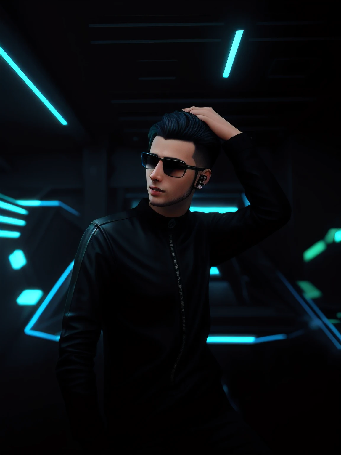change background cyberpunk handsome boy realistic face . 4k realistic