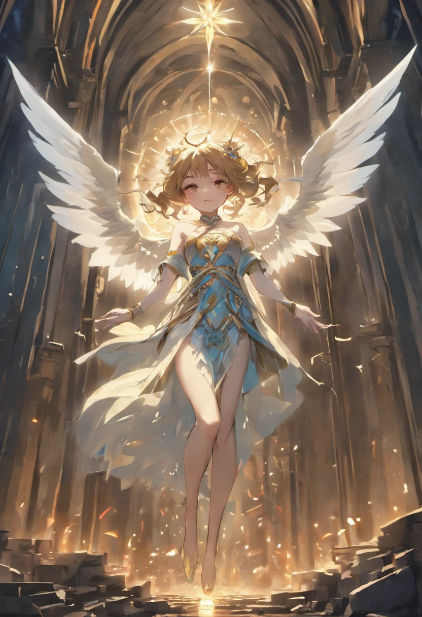 (professional 3d render:1.3) af (Realistic:1.3) The most beautiful artistic photo in the world,Featured angels falling from soft bright skies, ((Angels in heaven descend from heaven in a dynamic pose, Fantastic location, Majestic and cluttered environment)), Full body 8K unit rendering, action shot, skin pore, very dark lighting, heavy shading, A detailed, Detal Face, (vibration, Realistic photography, Realistic, Dramatic, darkly, foco nítido, 8K), ((((Use skins)))), (复杂:1.4), decadent, (highly detailed:1.4), digitial painting, rendering by octane, art stations, concept-art, Liso, foco nítido, illustration, From the budding of art, (loish:0.23), wlop ilya kuvshinov, e Greg Rutkowski e Alphonse Mucha Gracias, (global ilumination, studiolight, Amount of light), lotr, fanciful, biz, Inteiroesbian body, ((Dark and ancient city background:1.3)),CGSesocieda,art stations