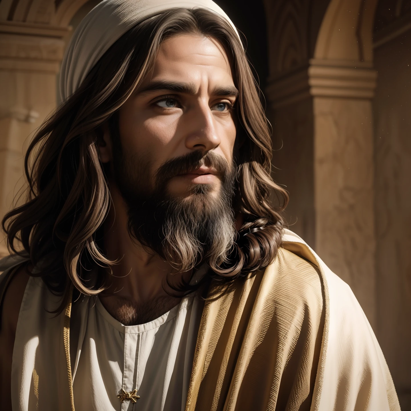 FAITH IN GOD, Jesus Cristo, Cristo Jesus, messias, prayers to God, Deus, heavens, celestial, Olho realista, olhos detalhados, olhar piedoso, Olhar forte, Rosto detalhado, boca normal, boca detalhada, turbante, renderizado, fotorrealista, Ultra HD | | |, 4k, texturas detalhadas, cores detalhadas, Sombras realistas, sombras detalhadas, Cristo, decente, long tunic, Moving prayer, barba grande, Barba Judeu, exciting prayer, Praying with emotion, peace of mind, floresta nas montanhas, palmeiras, Homem, macho, Jesus, Iesus, Messias de Israel, hebraico, cores detalhadas, nitidez detalhada, Ultra HD | |, Texturas realistas, contraste detalhado, 8k,