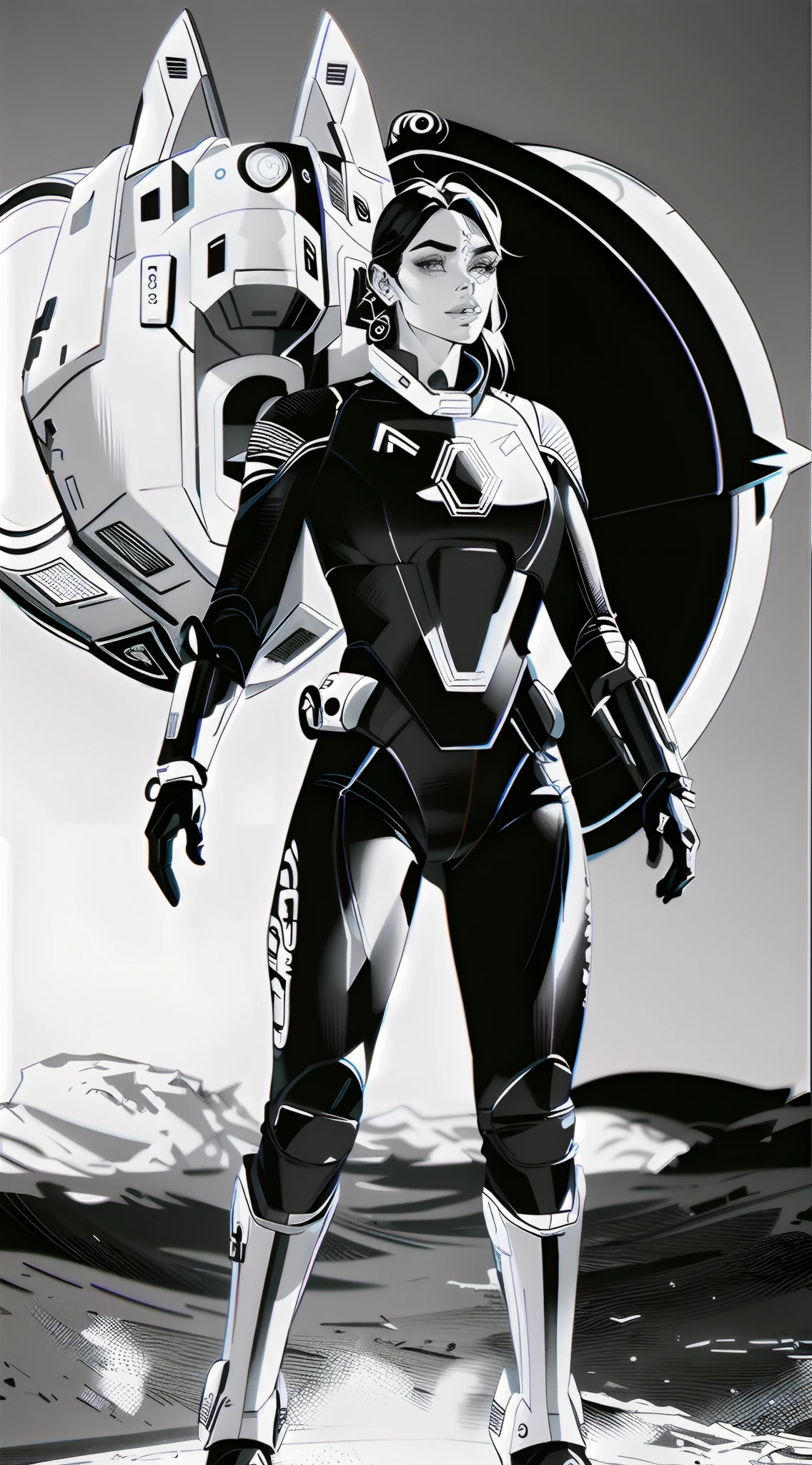 black and white line art,tmasterpiece,Best quality, Masterpiece